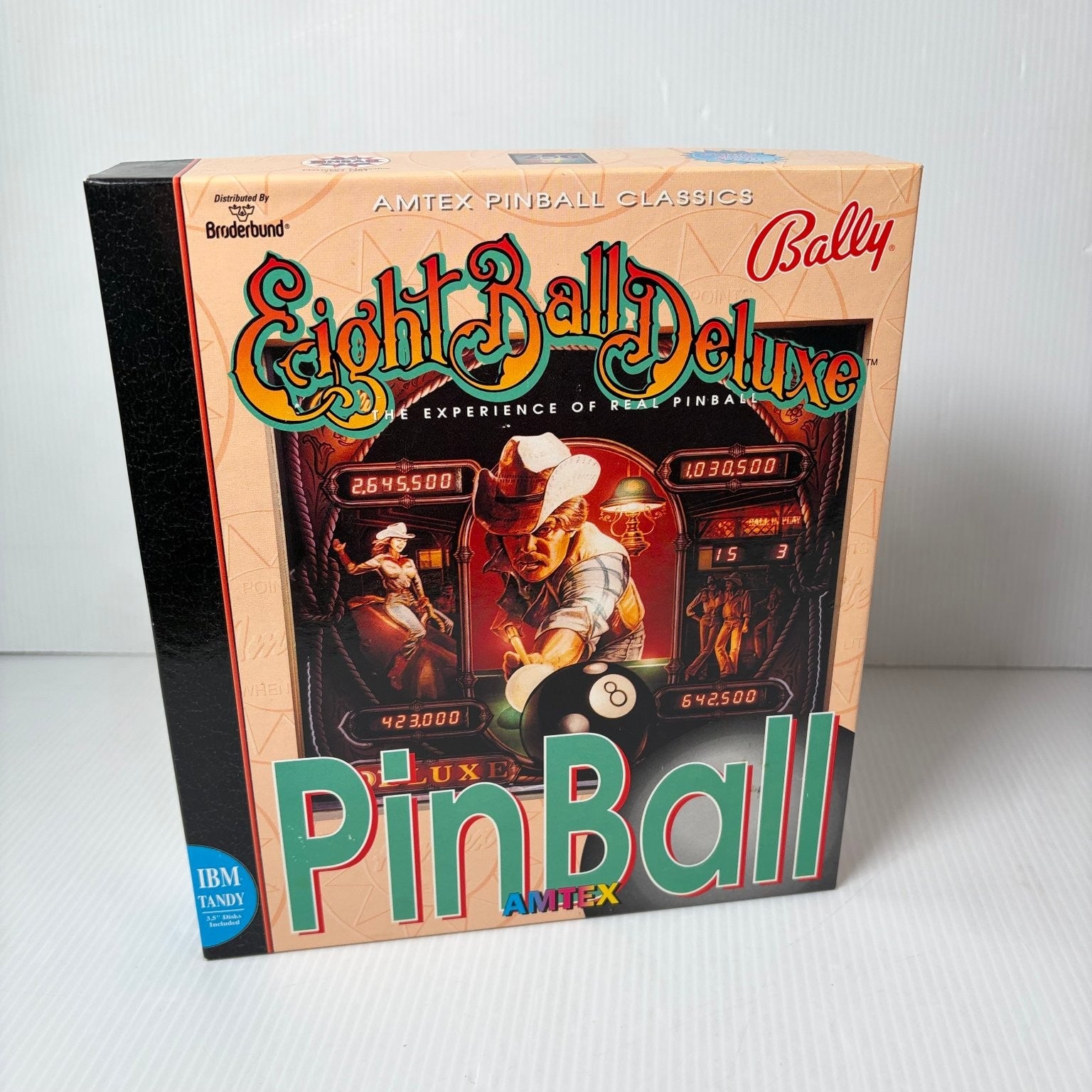 Eight Ball Deluxe Pinball IBM PC Video Game Amtex Bally Classic Complete