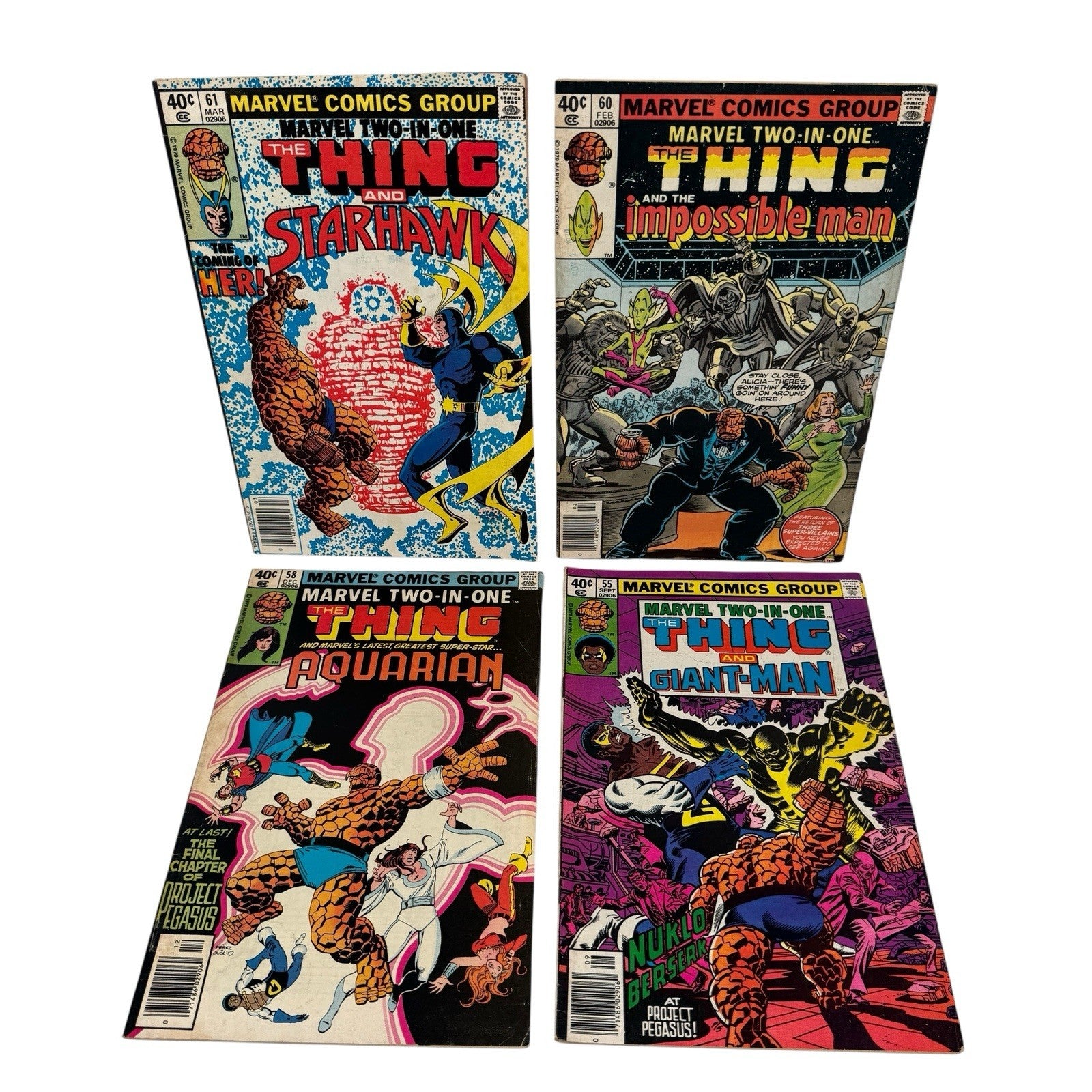 The Thing Marvel Two-In-One Lot of 10 Issues 16-20, 28, 55, 58, 60, 61