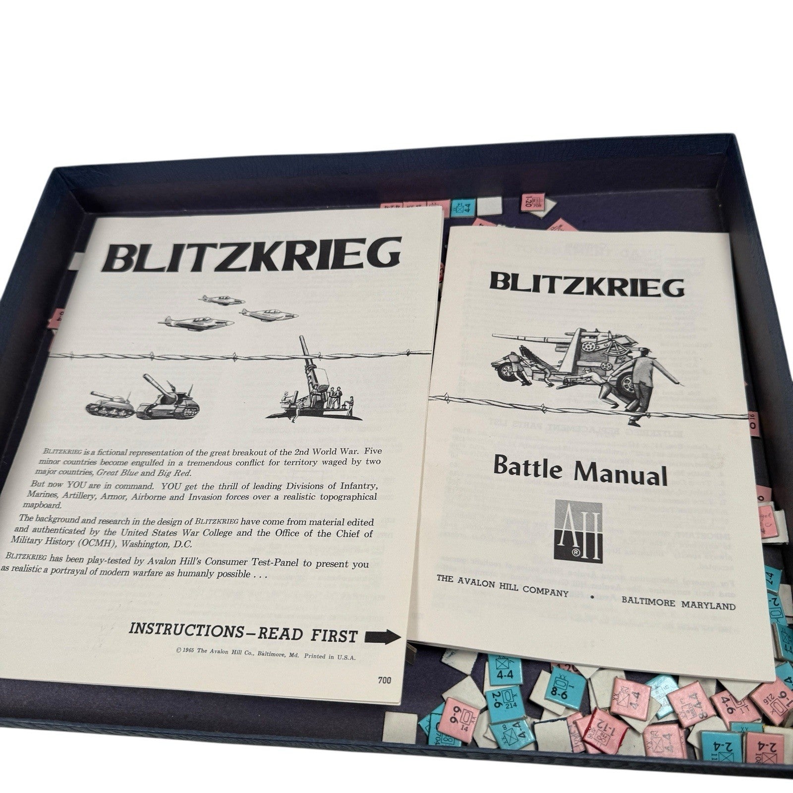 Blitzkrieg The Game Of Lightning Warfare Avalon Hill 1965