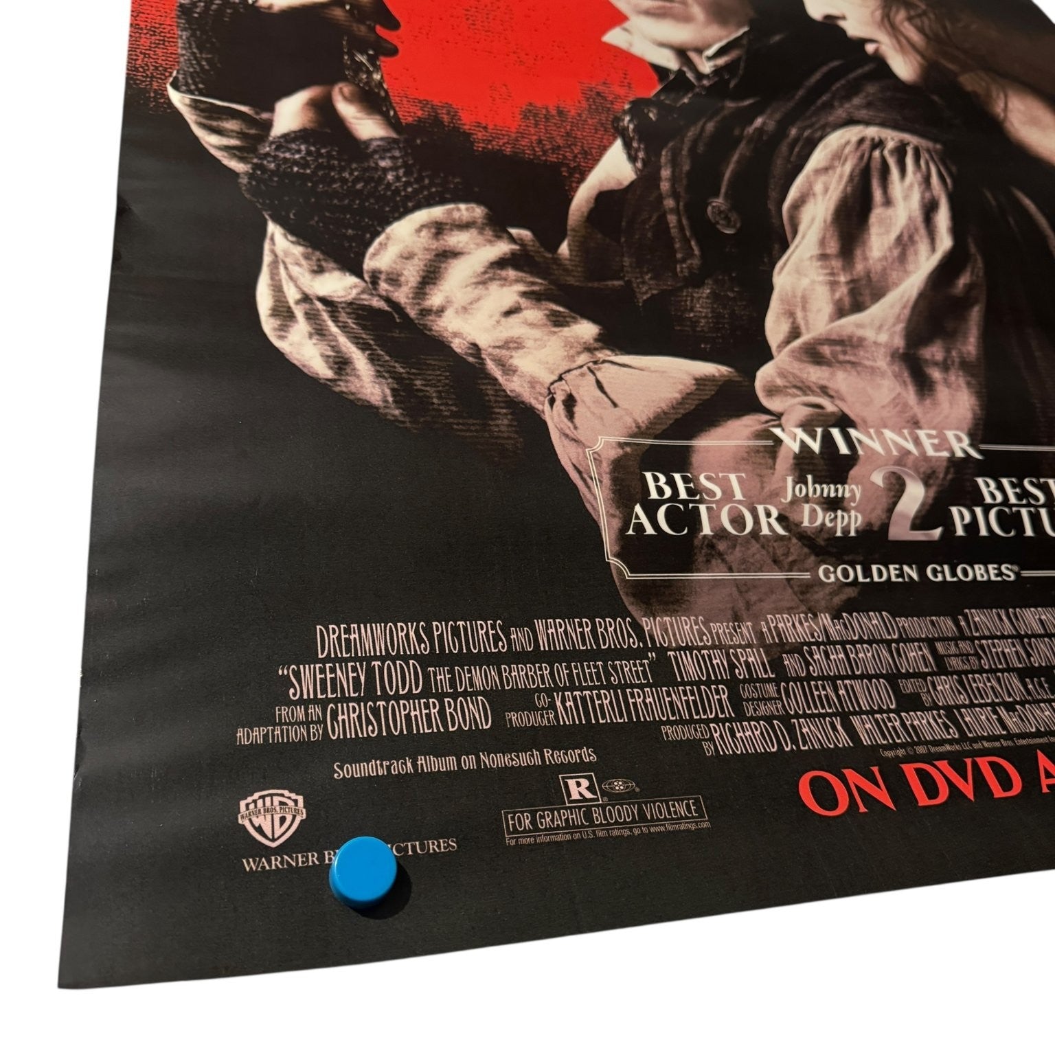Sweeney Todd 2007 Promotional Video Store Poster DreamWorks Johnny Depp