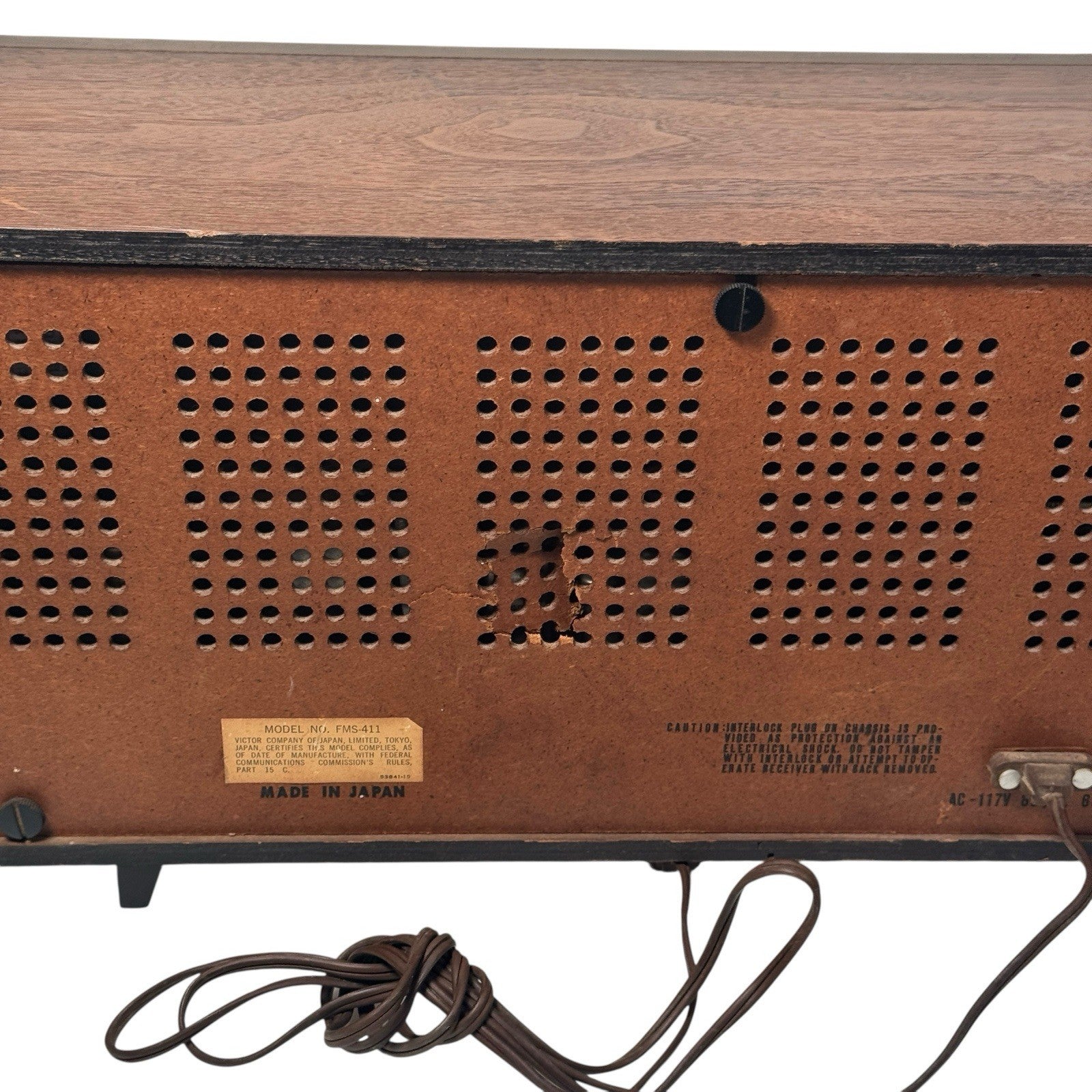 Vintage Delmonico Tube Radio FMS-411 Made In Japan AS IS No Power