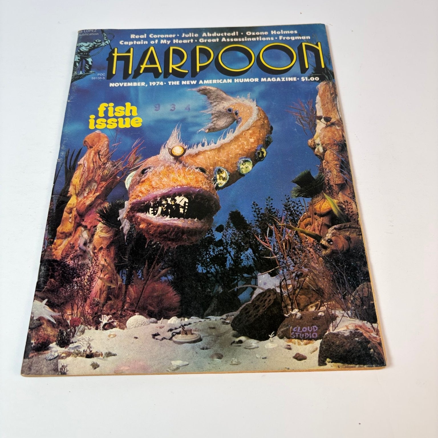 Harpoon November 1974 Fish Issue Monster Magazine Humor Poster