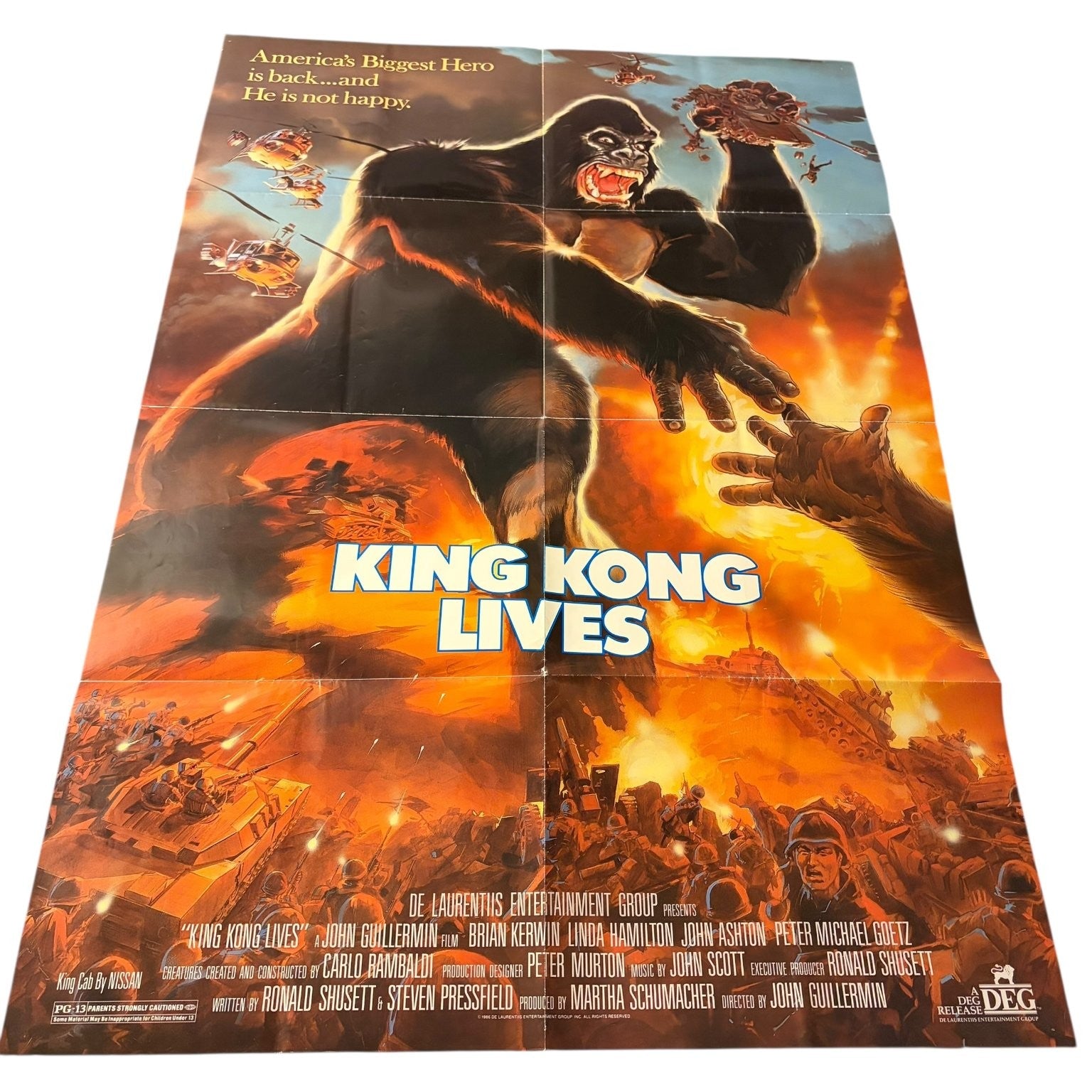 King Kong Lives 1986 One Sheet Movie Poster Linda Hamilton John Guillermin