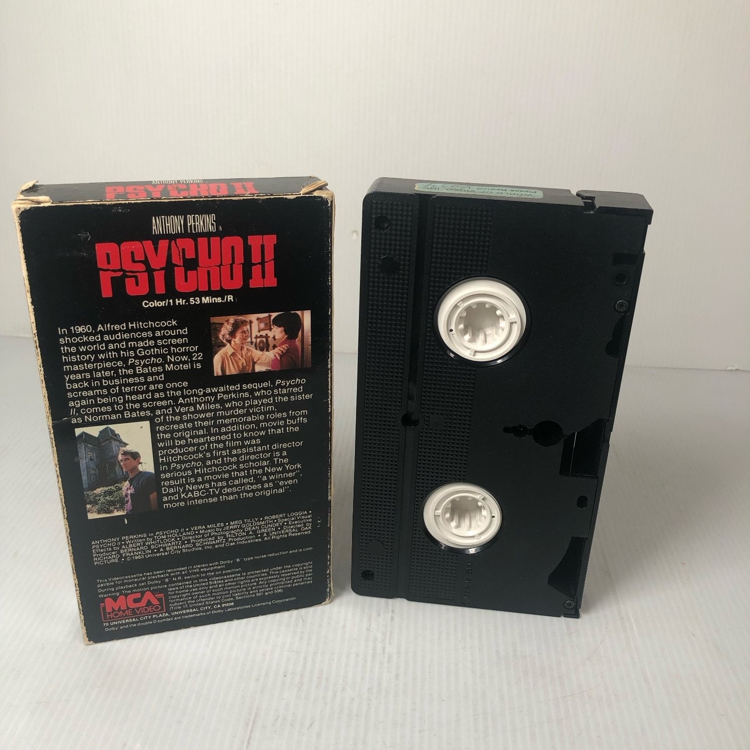 Psycho II VHS 1983 Horror Thriller Anthony Perkins MCA Home Video
