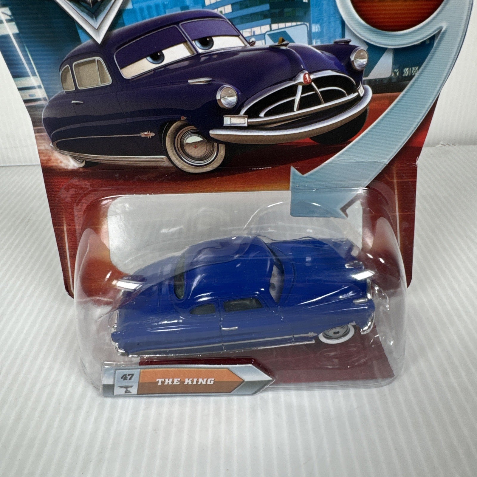 ERROR DISNEY PIXAR CARS DOC HUDSON w/ THE KING #47 Bubble Look My Eyes Change