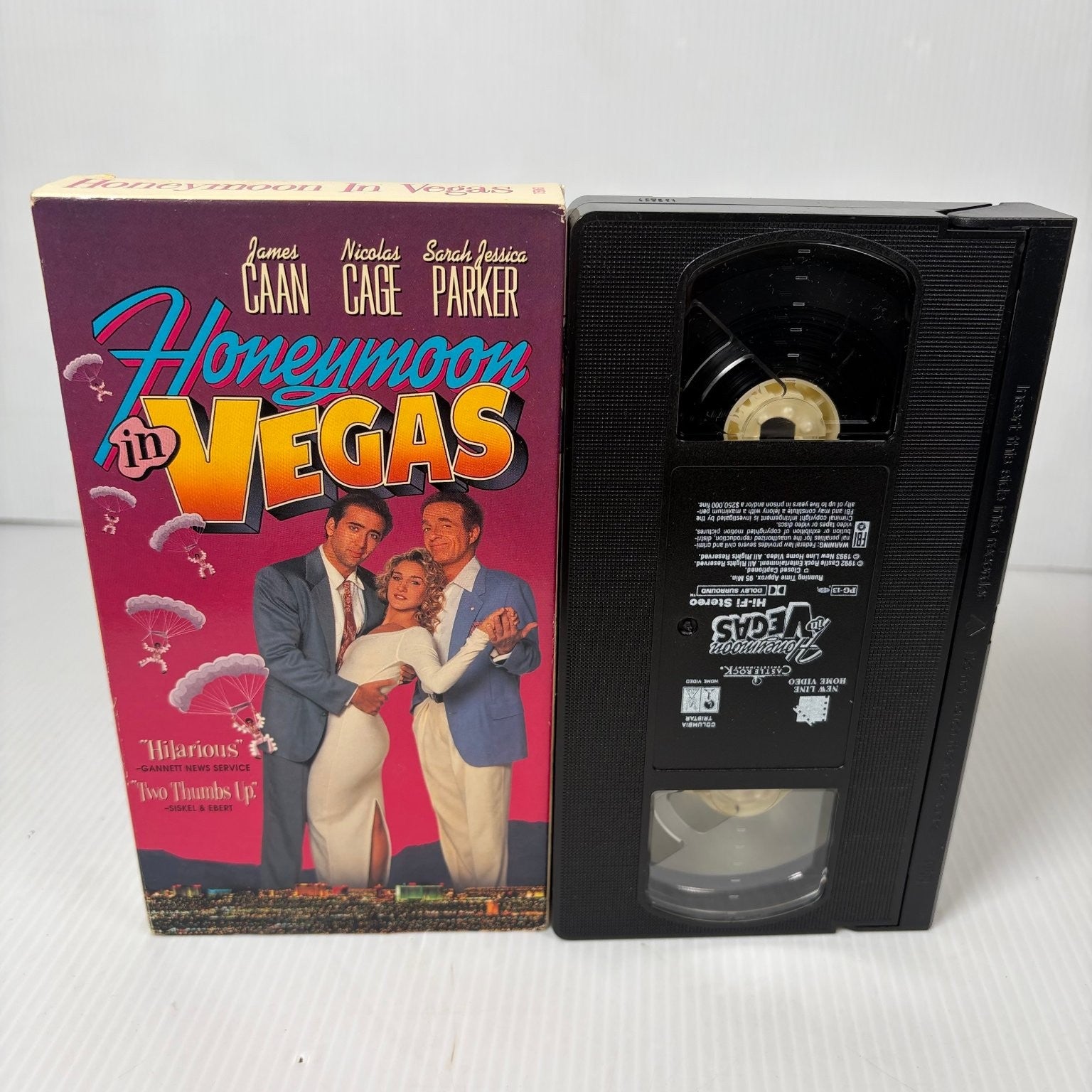Honeymoon in Vegas VHS 1992 Romantic Comedy Nicolas Cage LIVE HOME VIDEO
