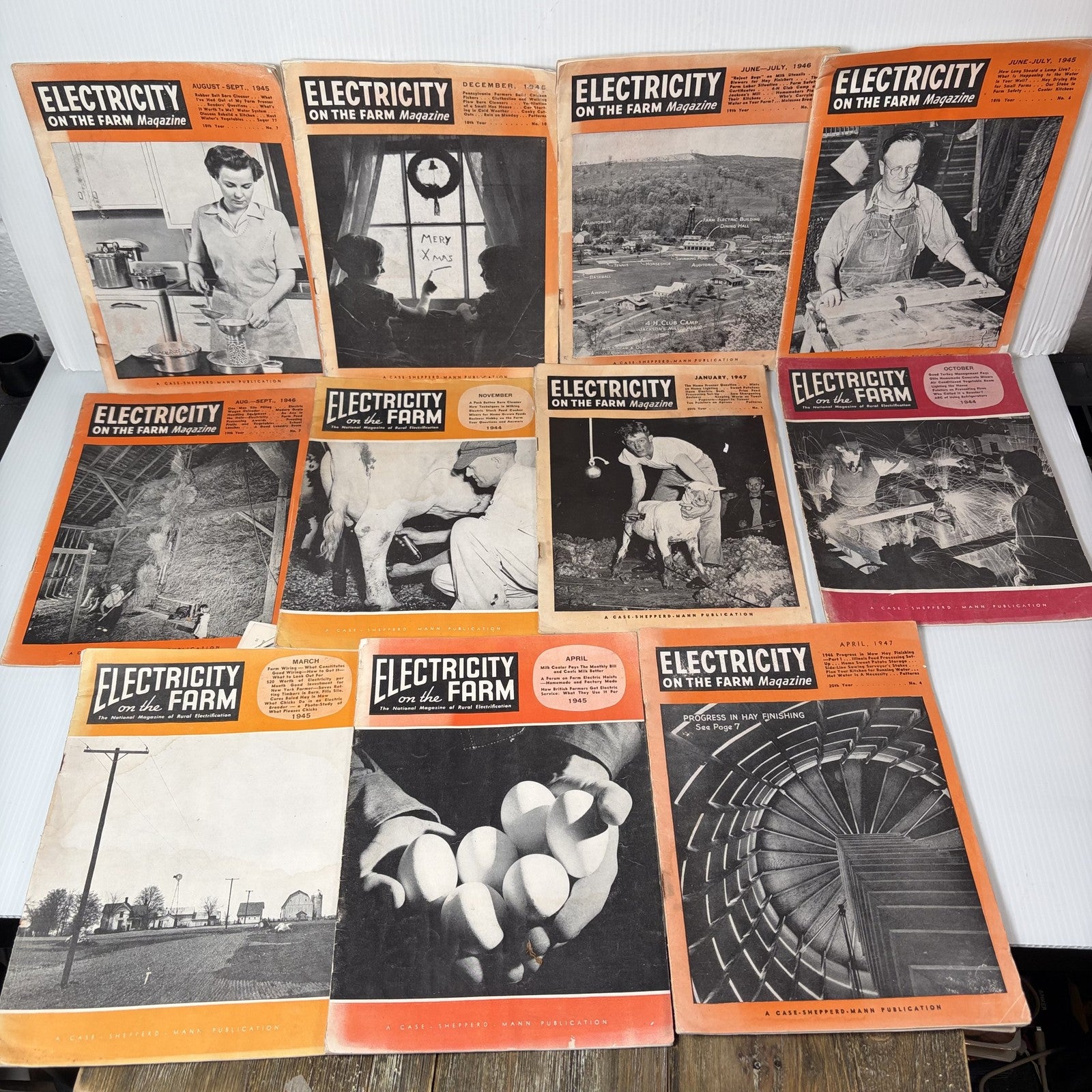 11 Vintage Electricity on the Farm Magazines 1944-1947 Rural Electrification Lot