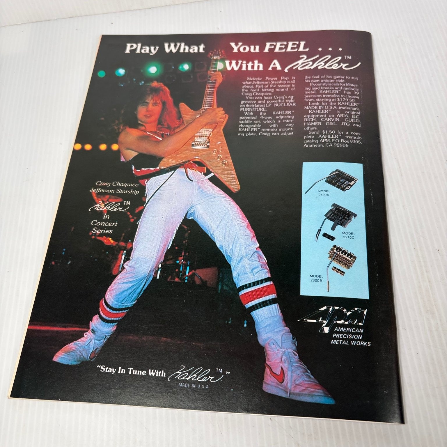 Guitar Magazine December 1984 Bruce Springsteen Chris Squire Poster Music