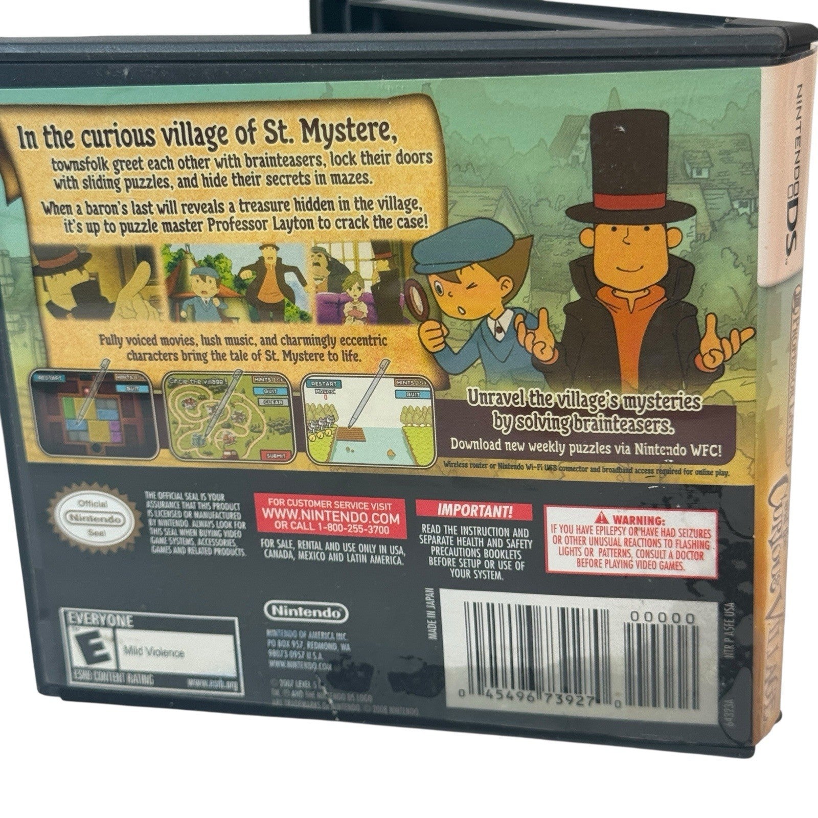 Professor Layton & the Curious Village - Nintendo DS Complete In Case