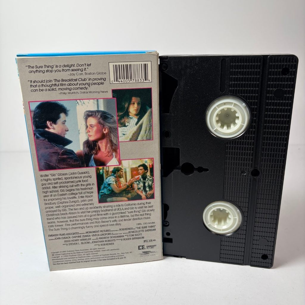 The Sure Thing VHS Rob Reiner John Cusack Romantic Comedy 1985 PolyGram
