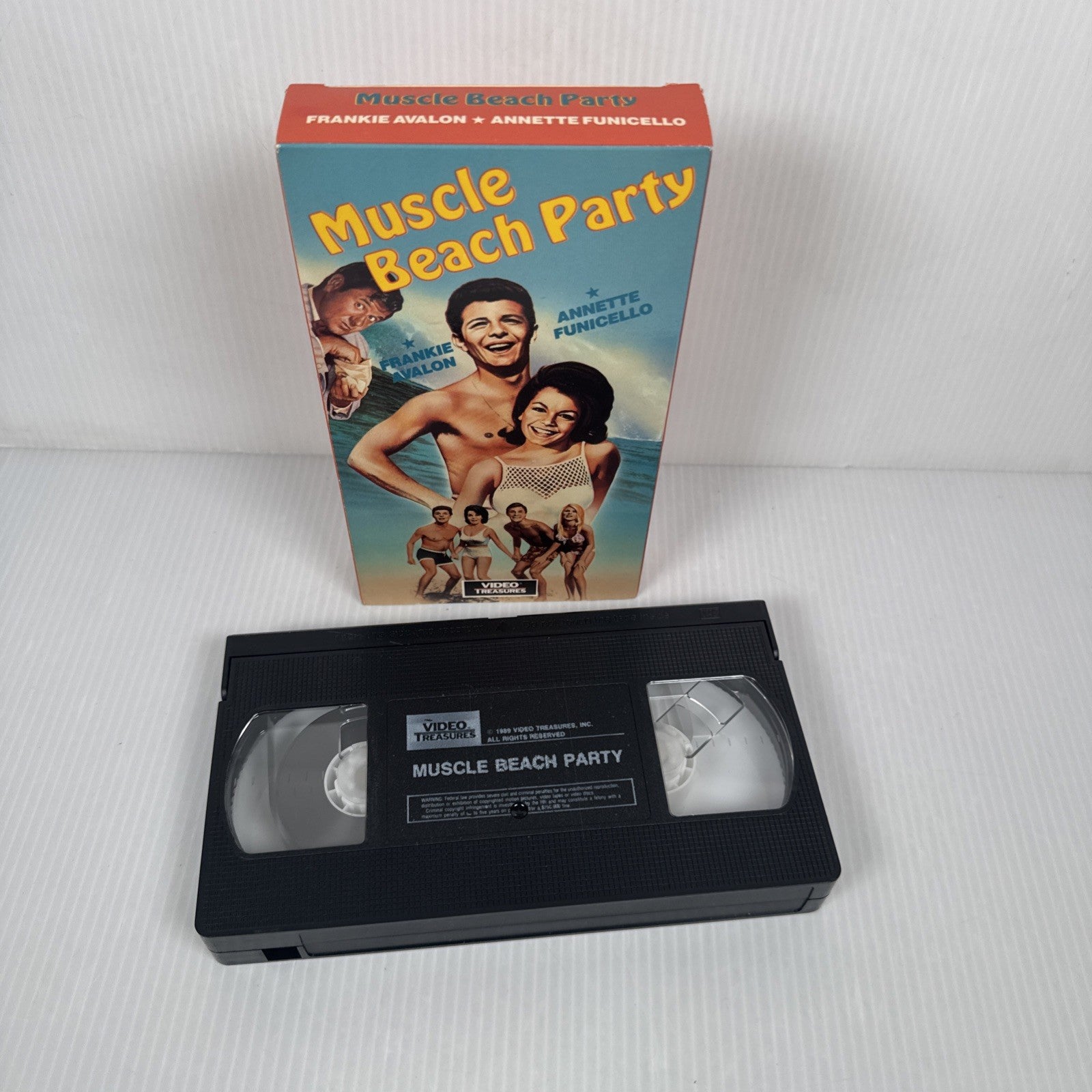 Vintage Muscle Beach Party (VHS) Frankie Avalon Annette Funicello Beach Comedy