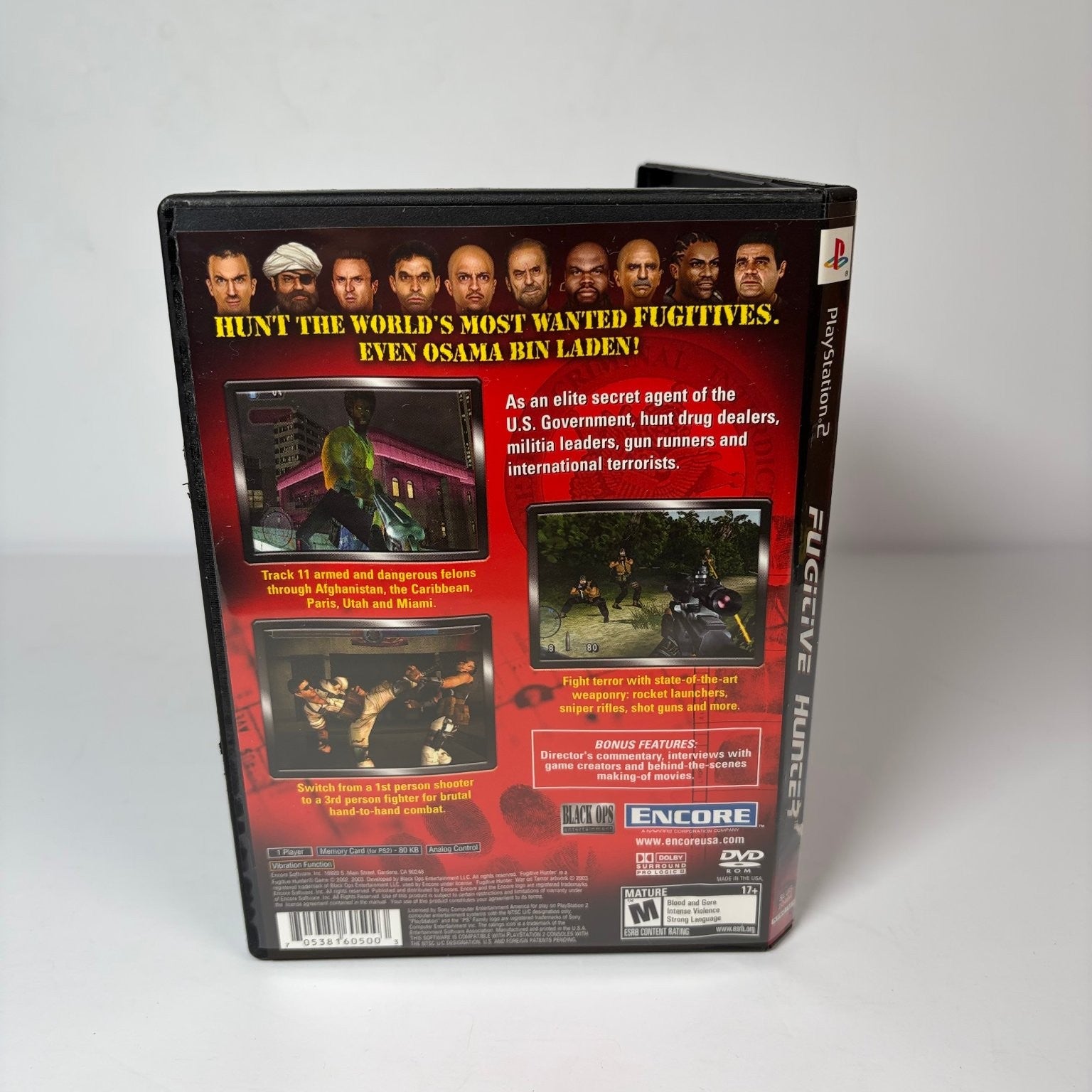 Fugitive Hunter War On Terror PlayStation 2 PS2 Video Game Shooter Complete CIB