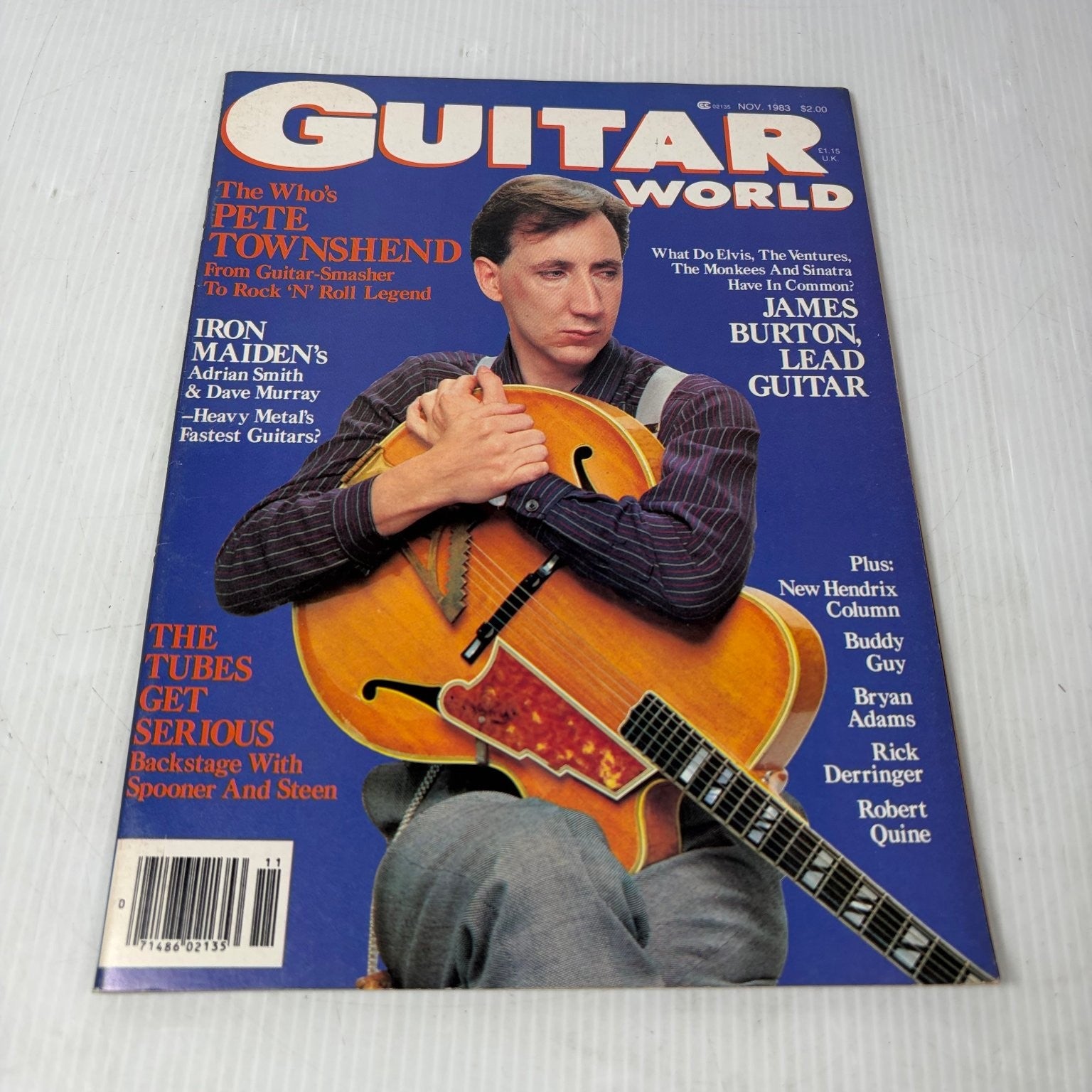 Guitar World November 1983 Pete Townshend The Who Magazine Iron Maiden James