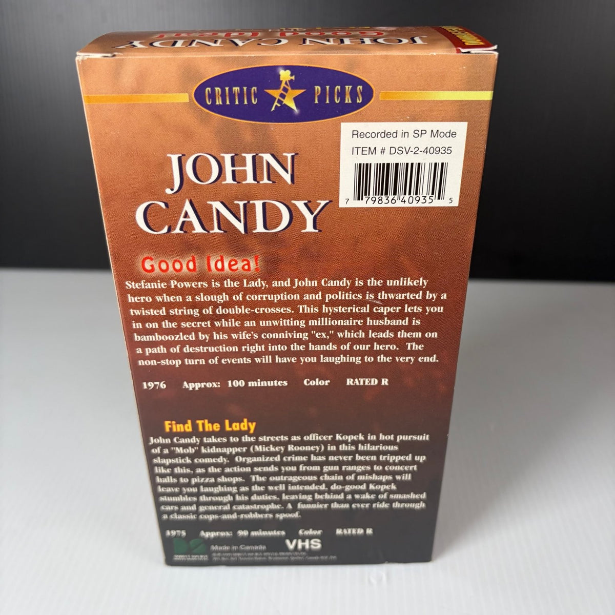 Good Idea! & Find The Lady VHS 1970s John Candy Comedy Double Feature Picks