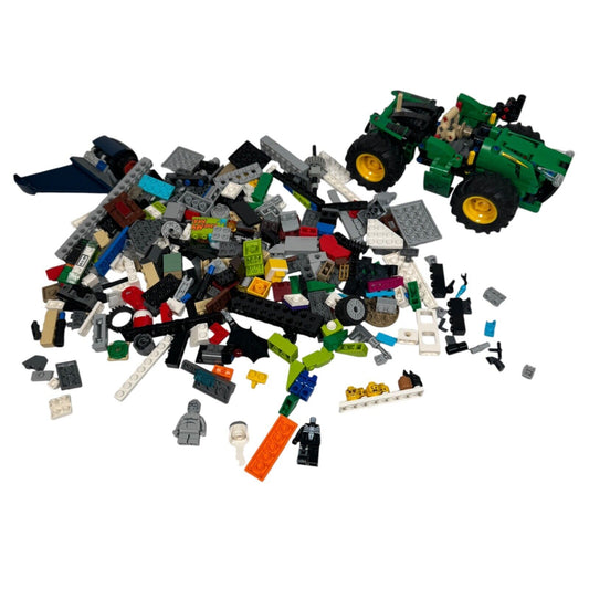 Mixed Lot of Legos Including Tractor and Minifigures