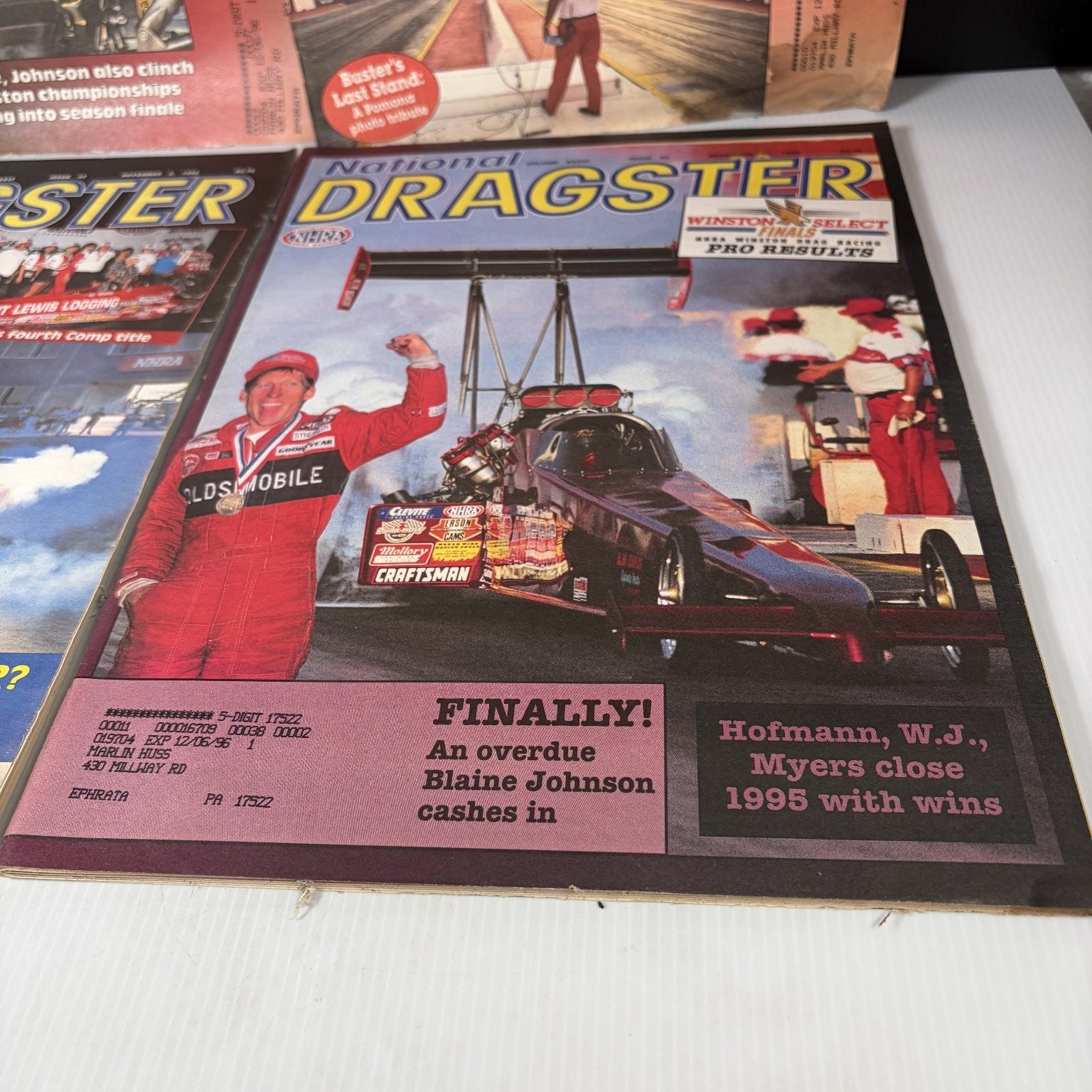 Lot of 9 National Dragster Magazine September - November 1995 NHRA Racing