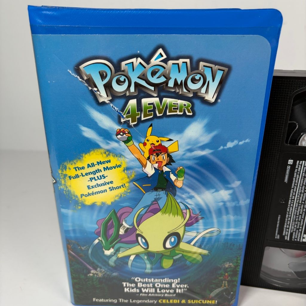 Pokemon 4Ever VHS 2002 Miramax Blue Clamshell Celebi Suicune Anime Movie