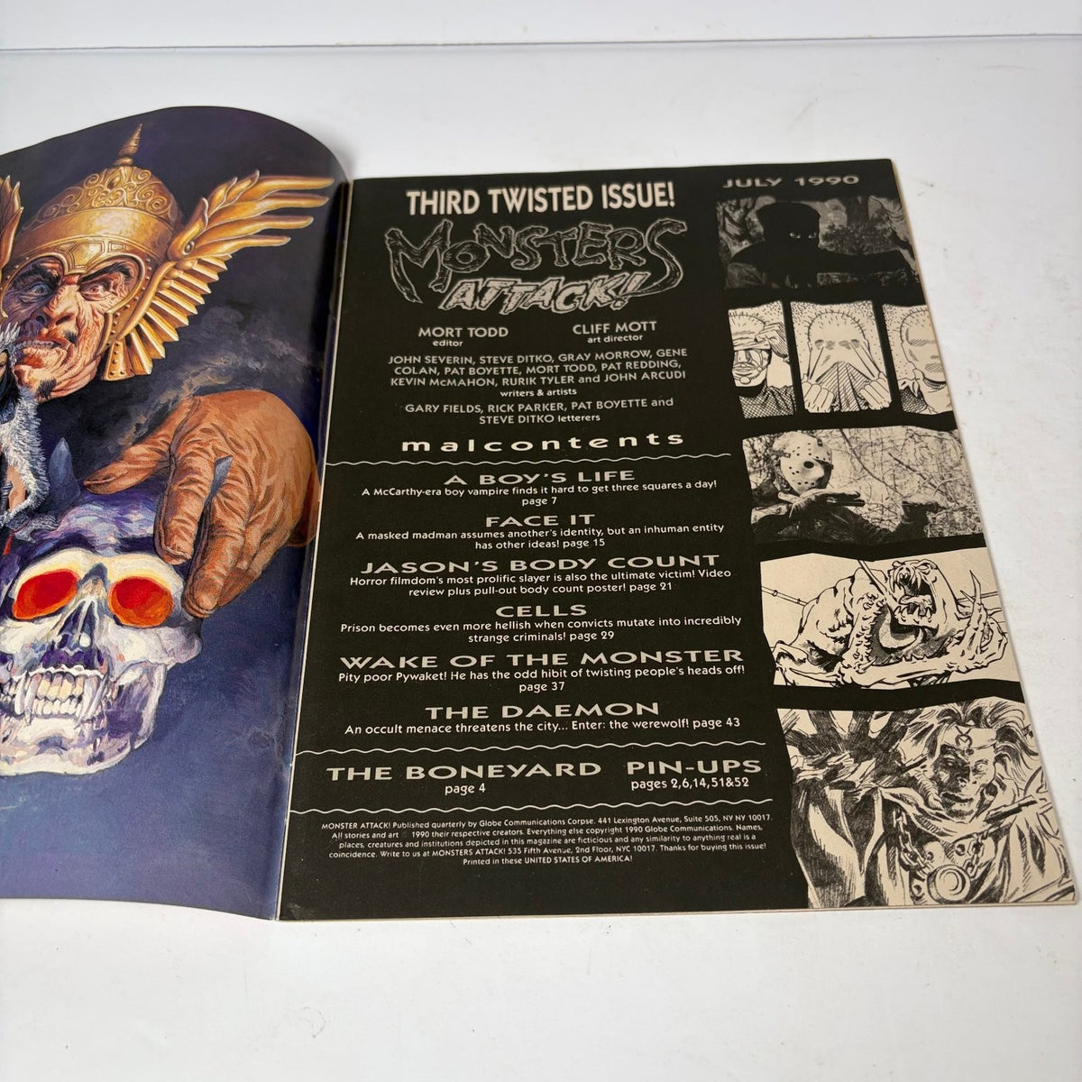 Monsters Attack! July 1990 Jason Voorhees Horror Magazine Severin Art