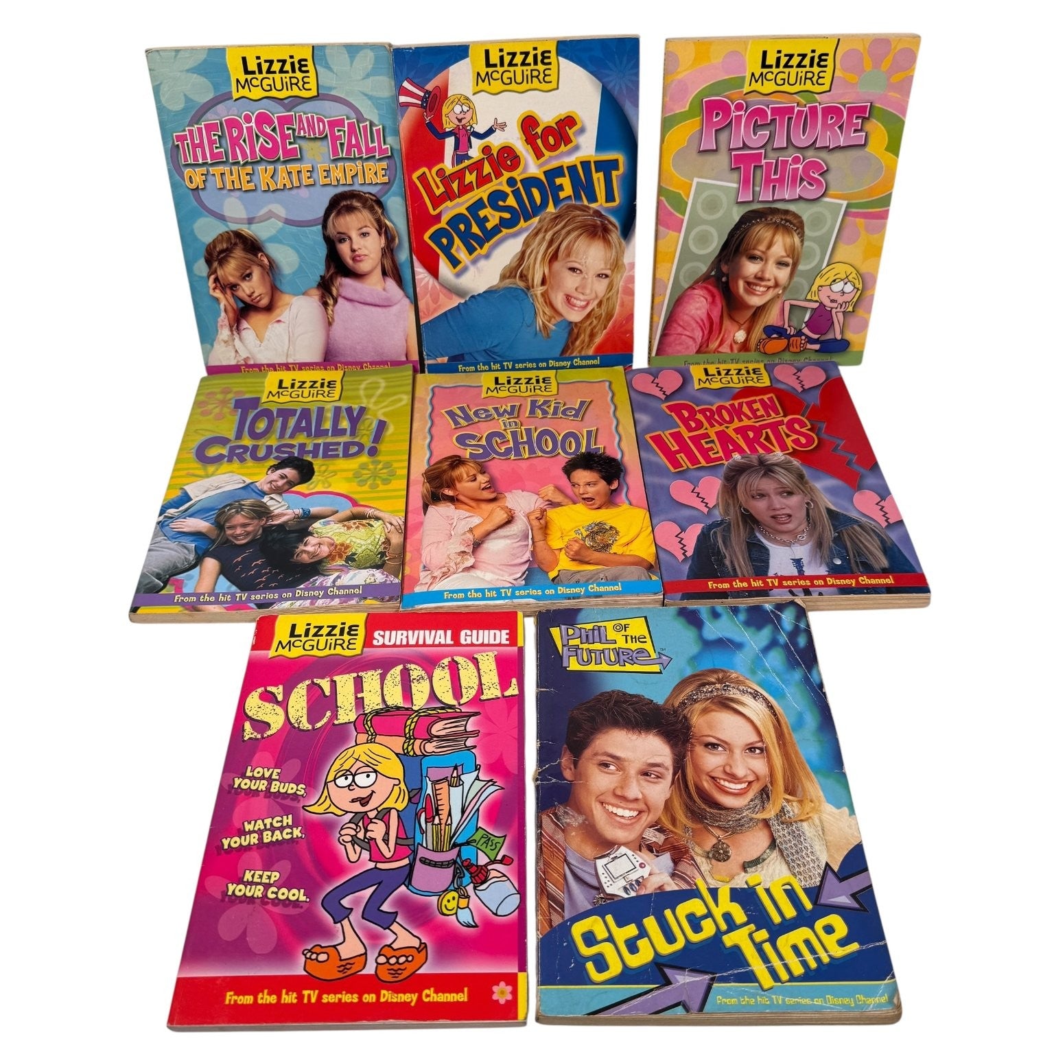 Vintage Y2K Lizzie McGuire 8 Book Lot Disney Press 2002-2005 Paperback Books