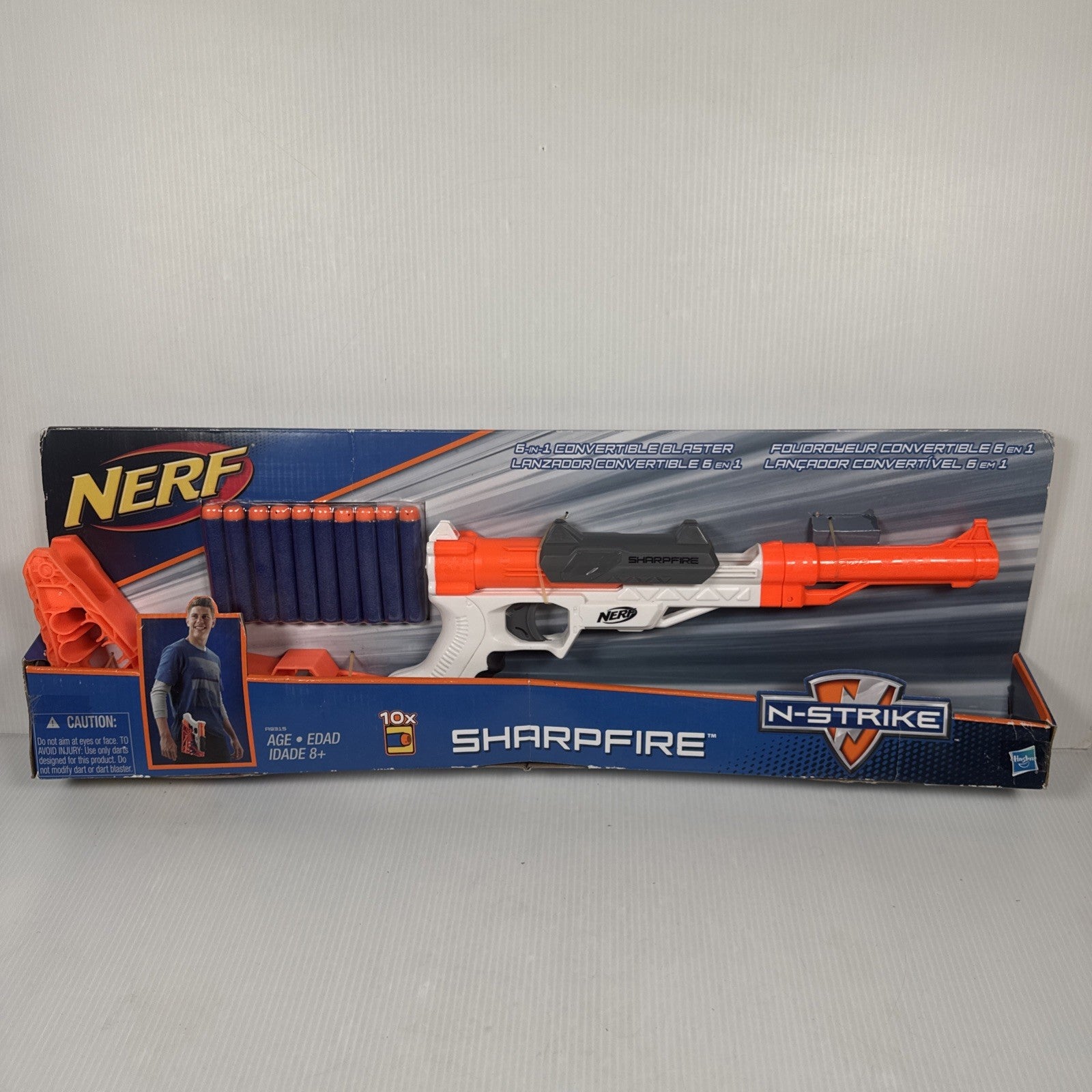 Nerf SharpFire 6-in-1 Convertible N-Strike Blaster A9315 Full Set With Darts