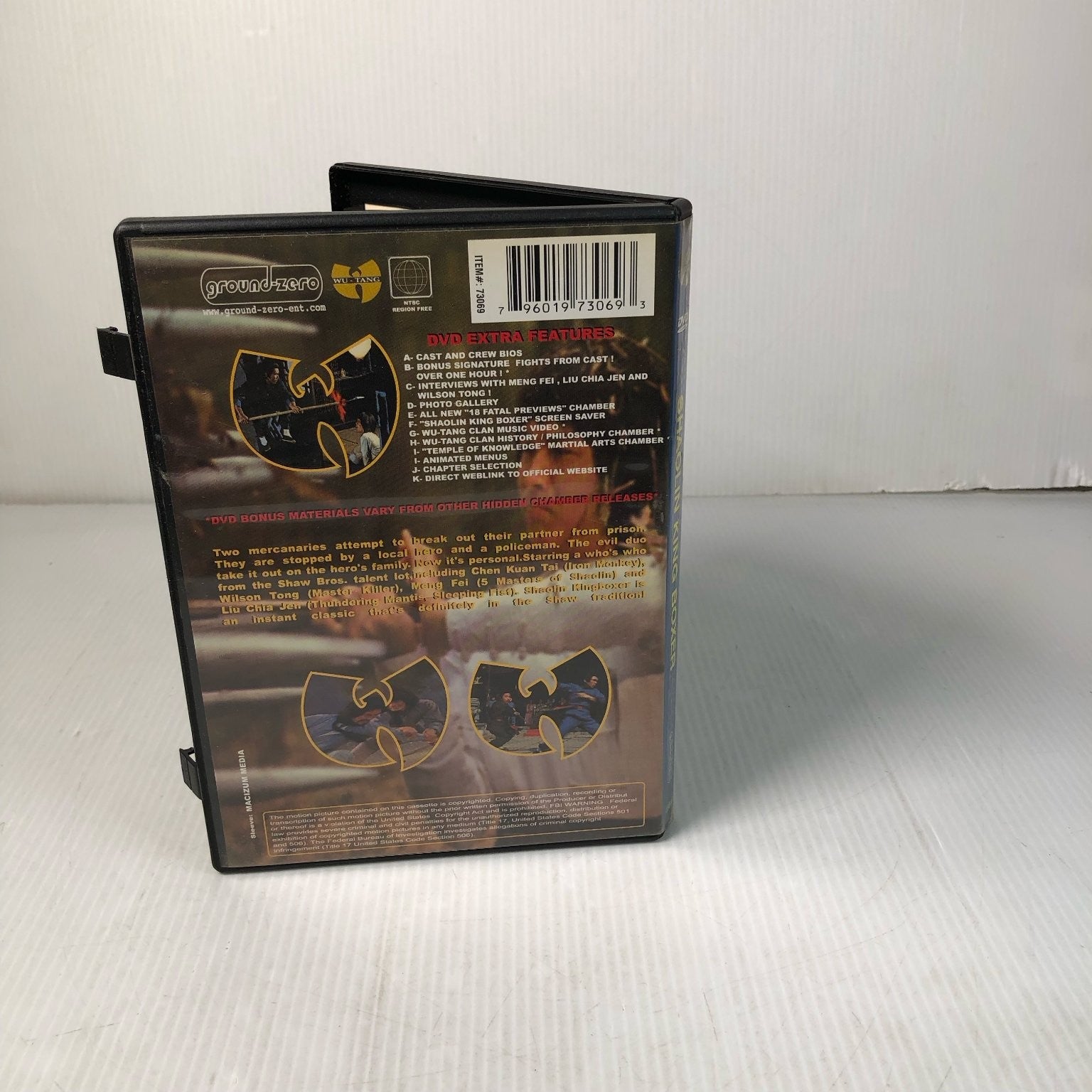 Shaolin King Boxer DVD 2003 Wu-Tang Clan Presents Action Martial Arts Film