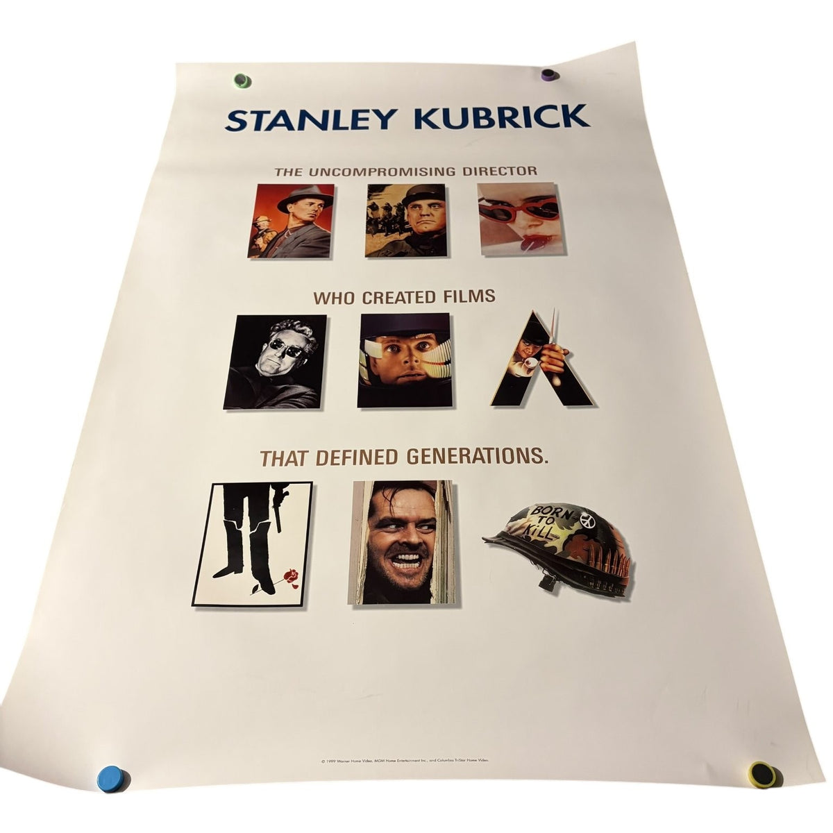 Stanley Kubrick 1999 Movie Releases Poster Vintage US Warner Home Video