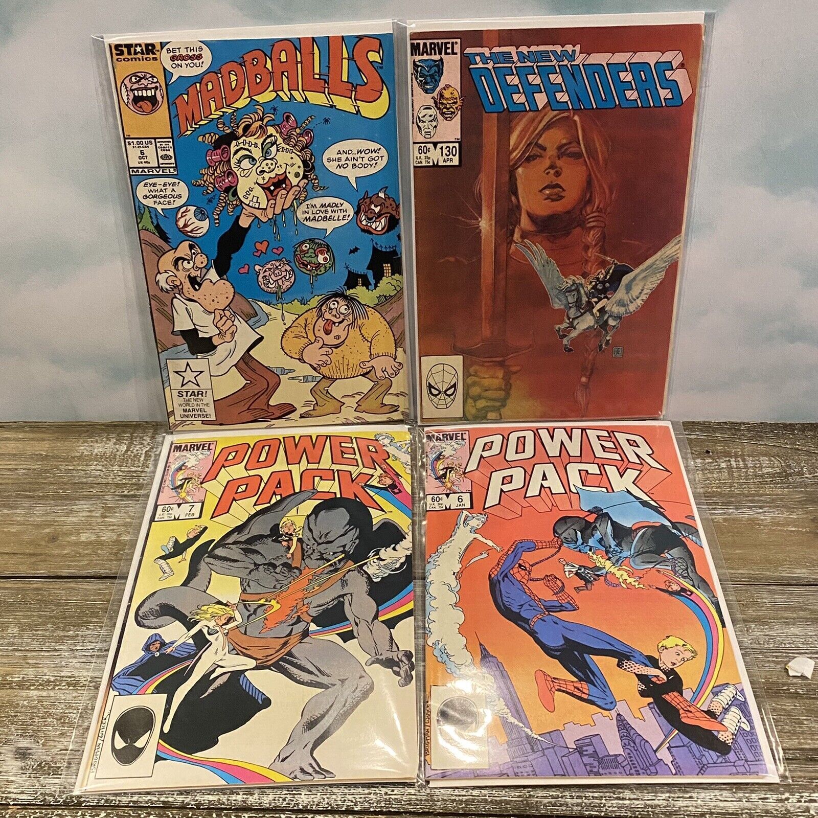 VTG Lot 10 Bronze Age Mixed Marvel Comics Power Pack Marvel Age Madballs + More