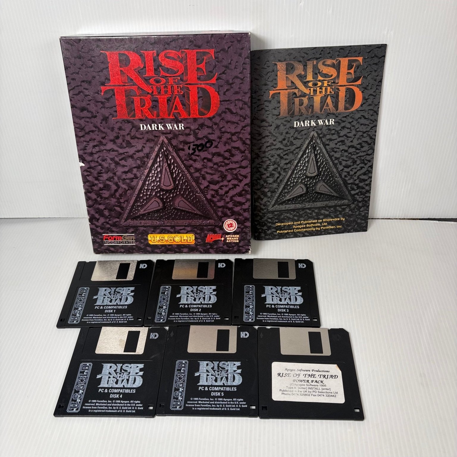 Rise of the Triad: Dark War PC Big Box Video Game 3.5" Floppy Disk w/ Power Pack