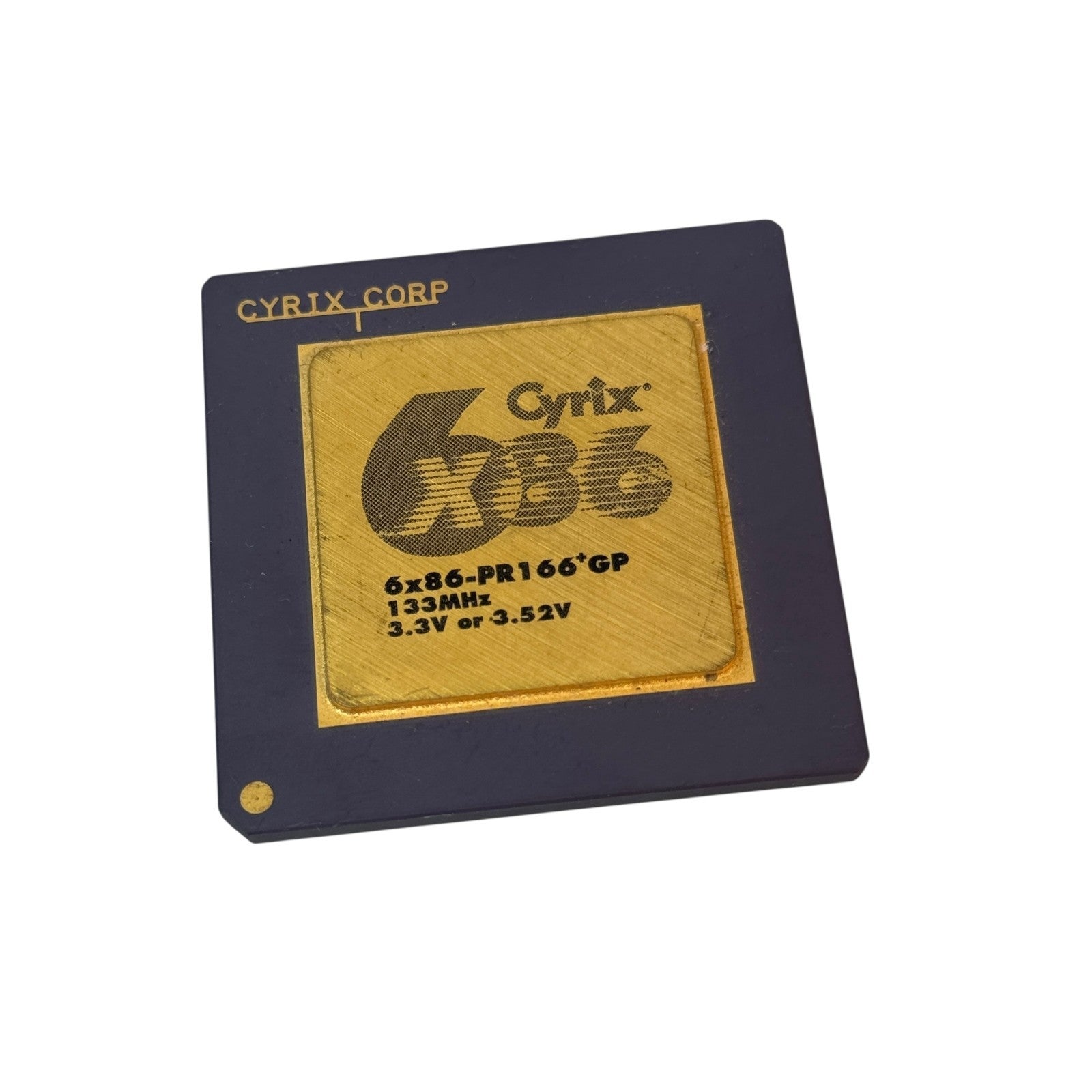 Vintage Cyrix 6x86 P166 GP 133Mhz 3.3V or 3.52v Retro CPU Processor Gold