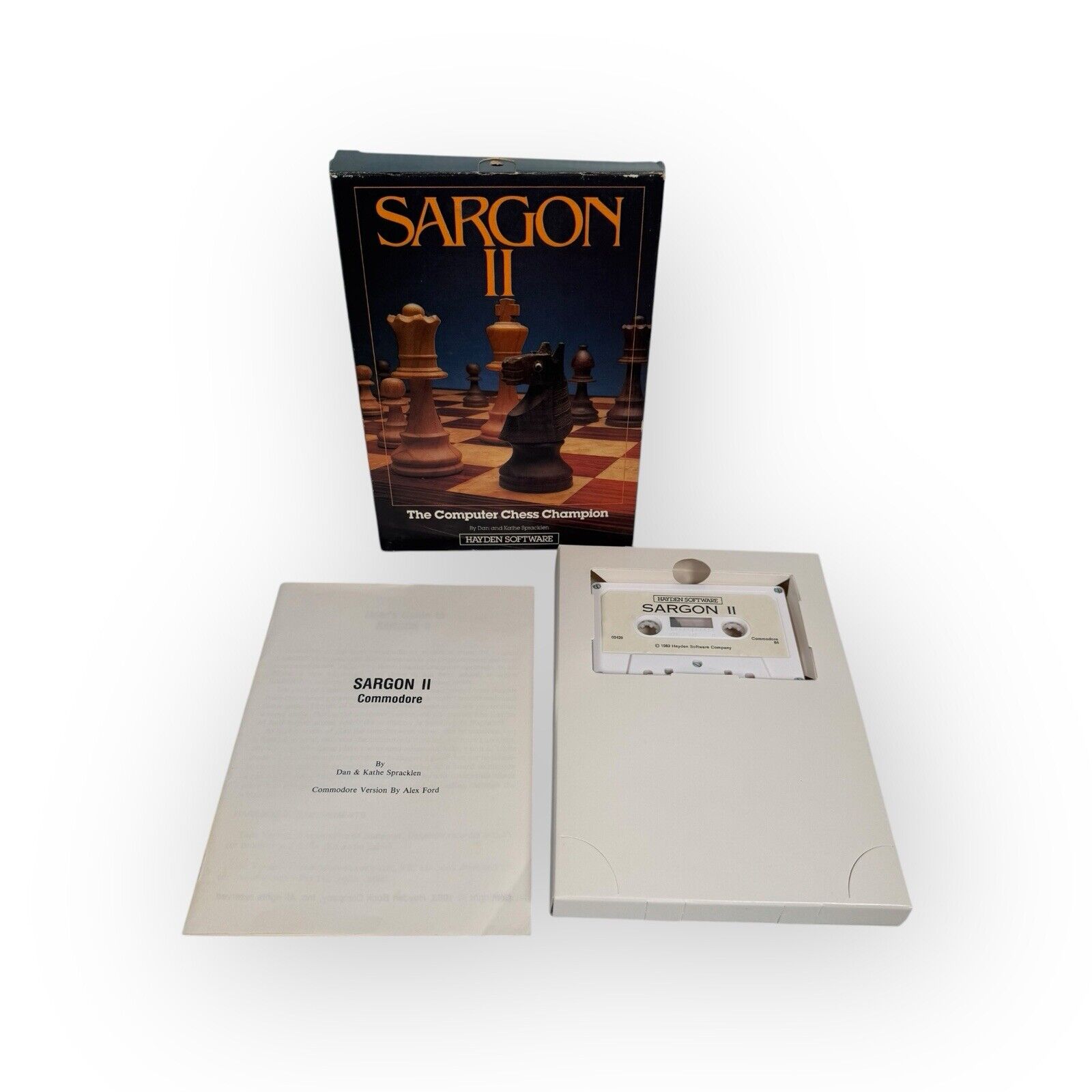 Sargon II Computer Chess Champion Complete CIB Commodore Cassette Version