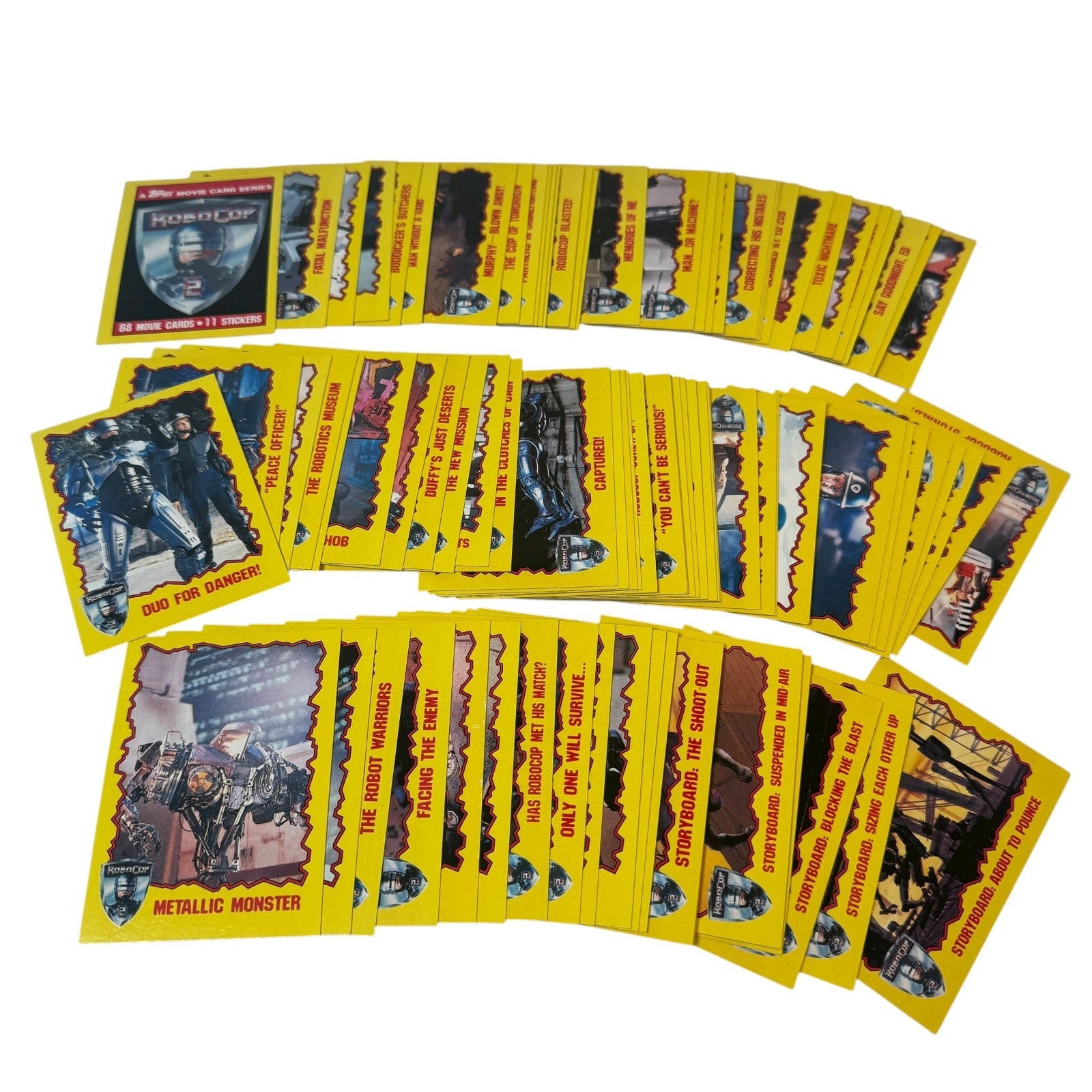 Robocop 2 Topps Movie Card Series Complete Set 88 Movie Cards & 11 Stickers