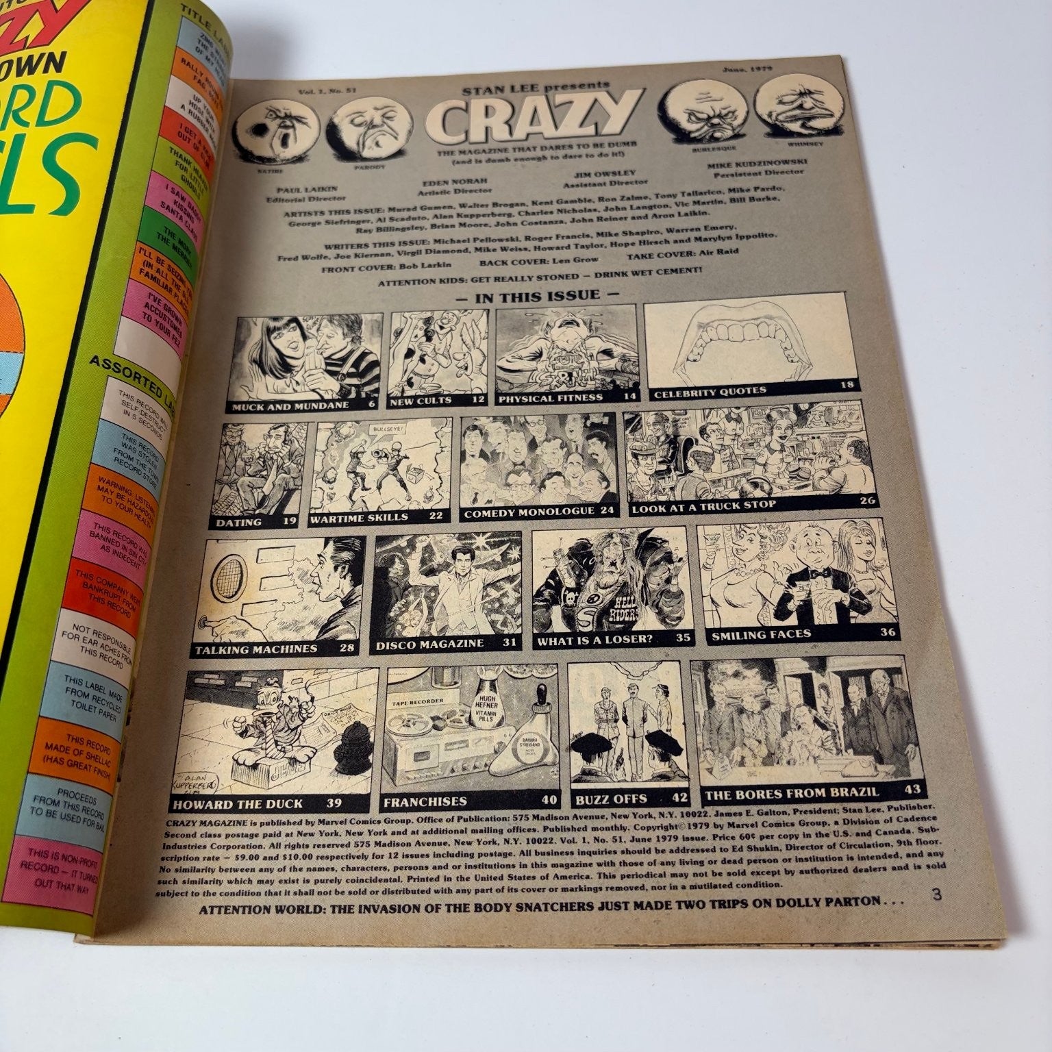 CRAZY June 1979 Mork The Merrier Magazine Humor Satire Mad