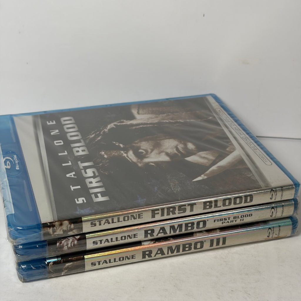 Rambo Blu-ray Lot First Blood I II III Stallone Lionsgate Trilogy Sealed