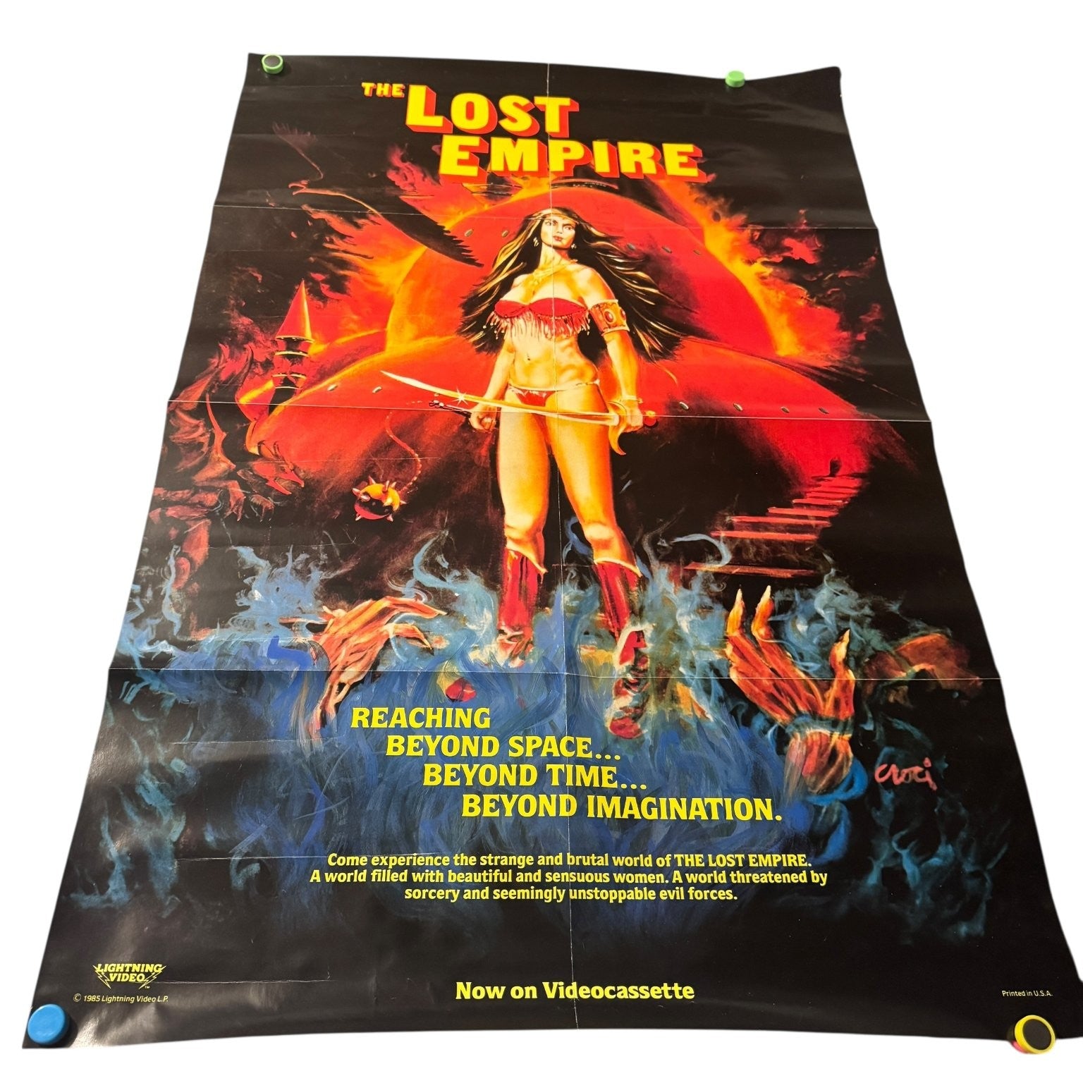 The Lost Empire 1985 Original US Video Store Poster Lightning Video Fantasy