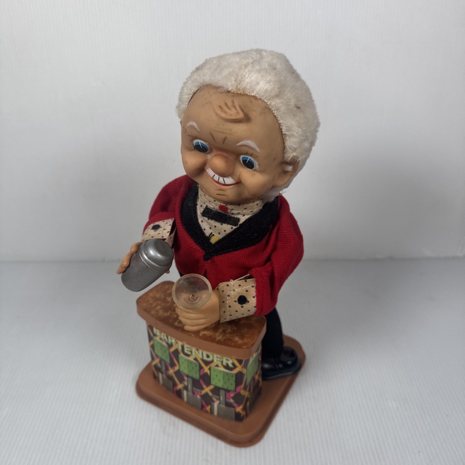 Vintage 1960’s Rosco Battery Powered Bartender Tin Toy Made in Japan Not Working