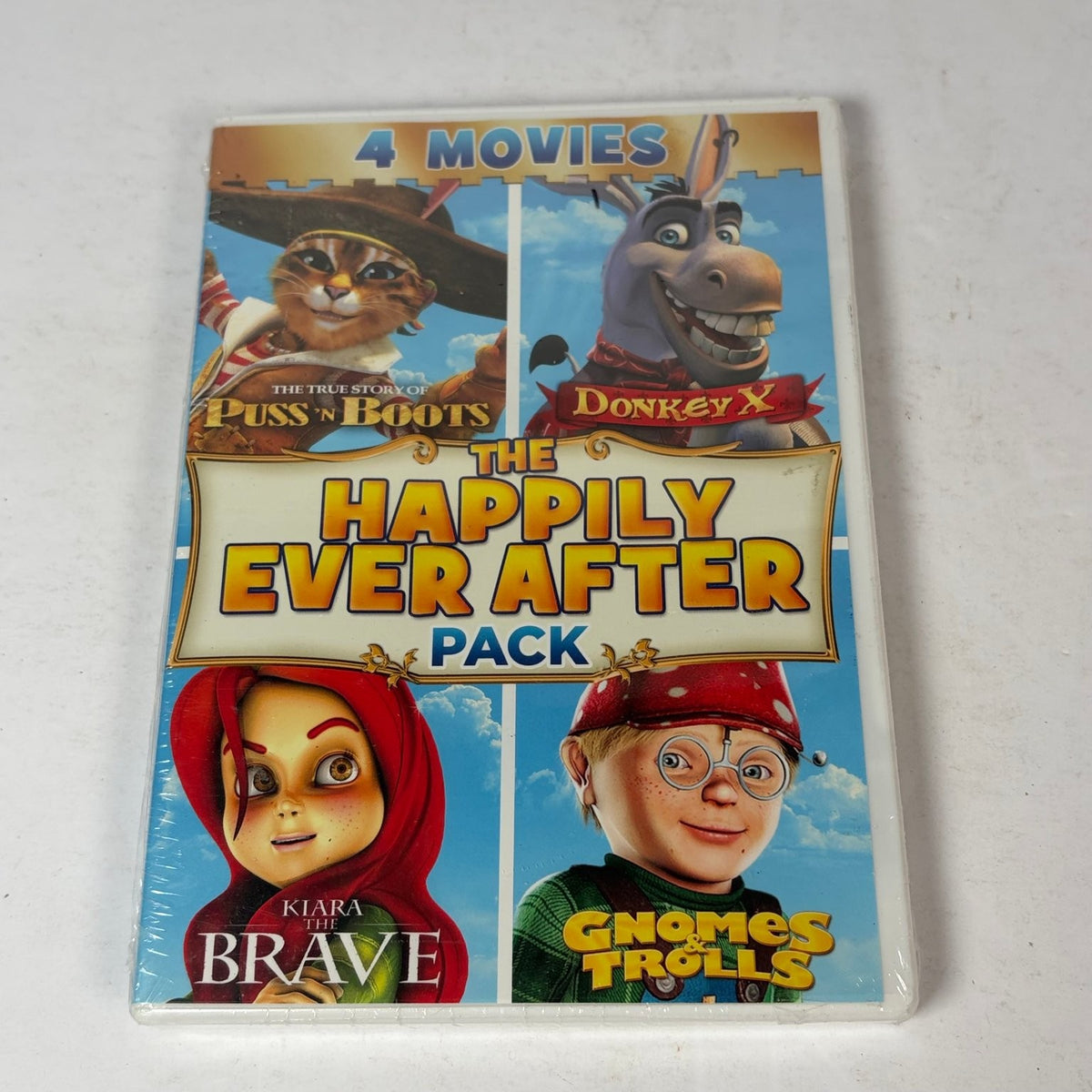 The Happily Ever After Pack 4 Movies Collection DVD Puss N' Boots Donkey X Kiara
