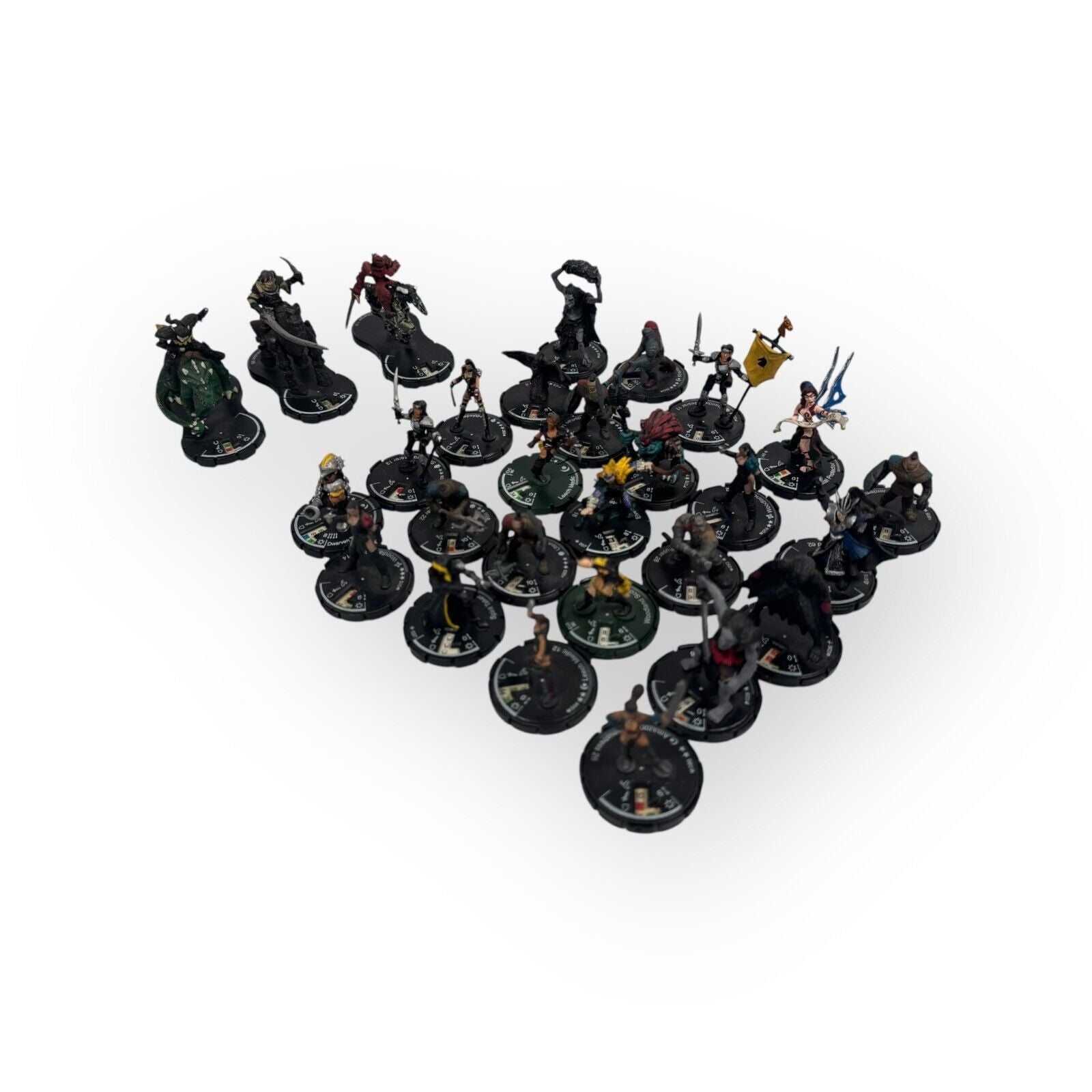 Mixed Lot of 28 Mage Knight WizKids Miniatures w/ 3 Mounted Knights Mixed Armies