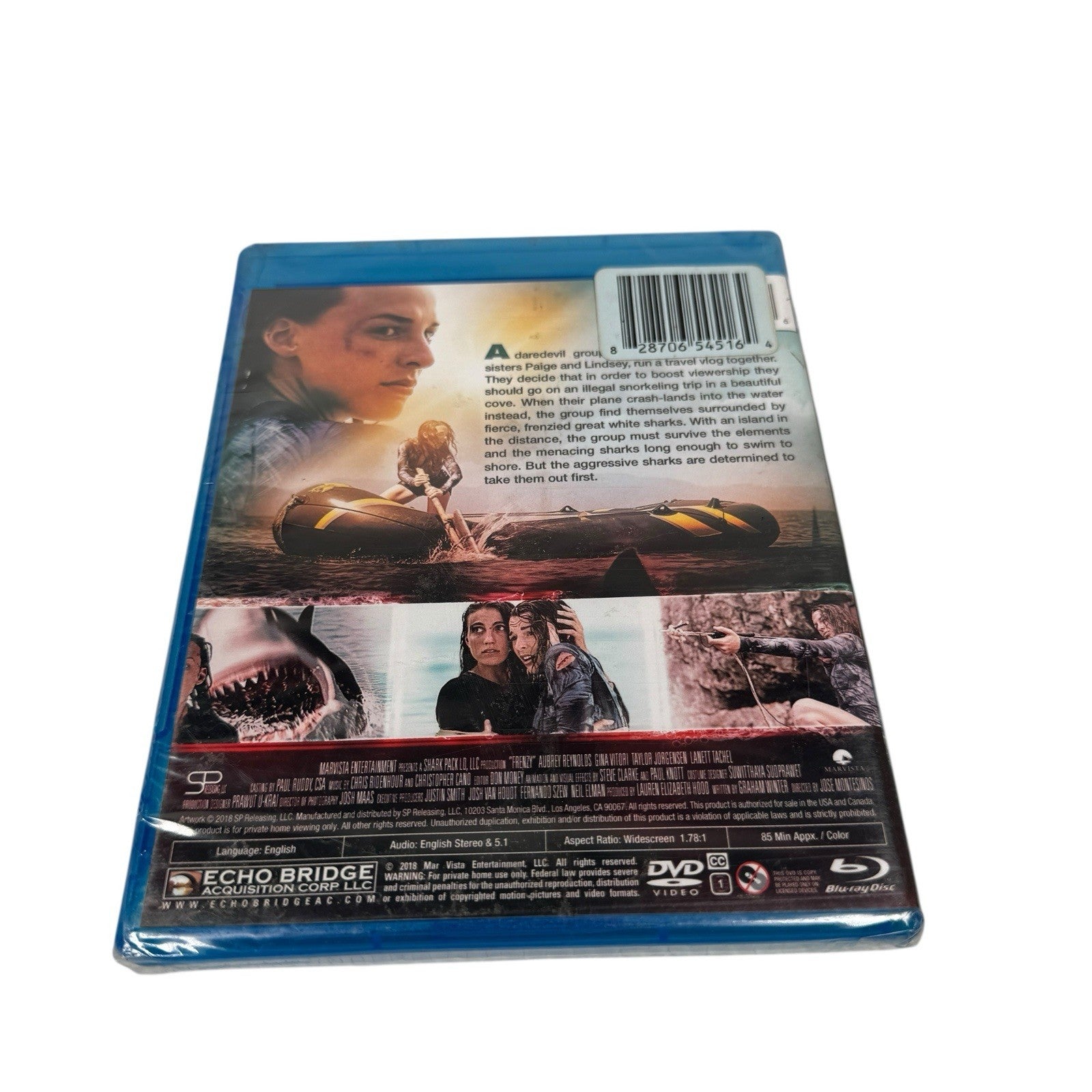 Frenzy 2018 Echo Bridge Shark In The Water Movie Blu Ray Sealed