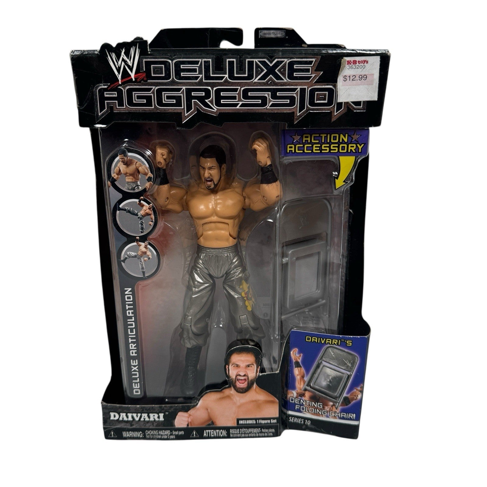 WWE Wrestling Deluxe Aggression Daivari Action Figure w/Denting Folding Chair