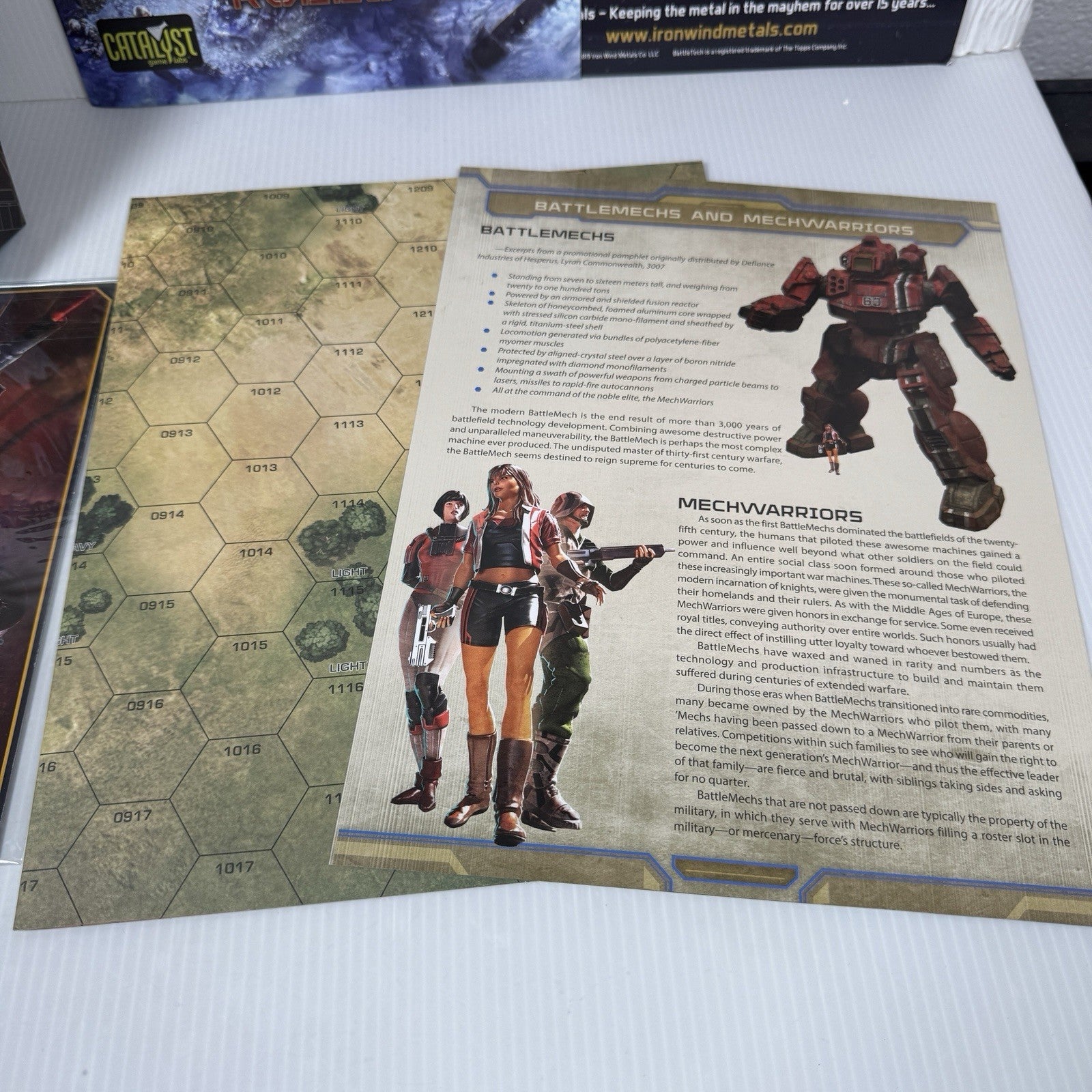 Battletech Beginner Box Armored Combat Board Game by Catalyst (Incomplete)