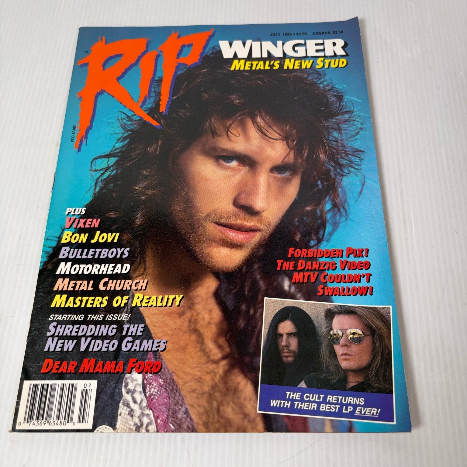 RIP Magazine July 1989 Winger Kip Hair Band Music Heavy Metal