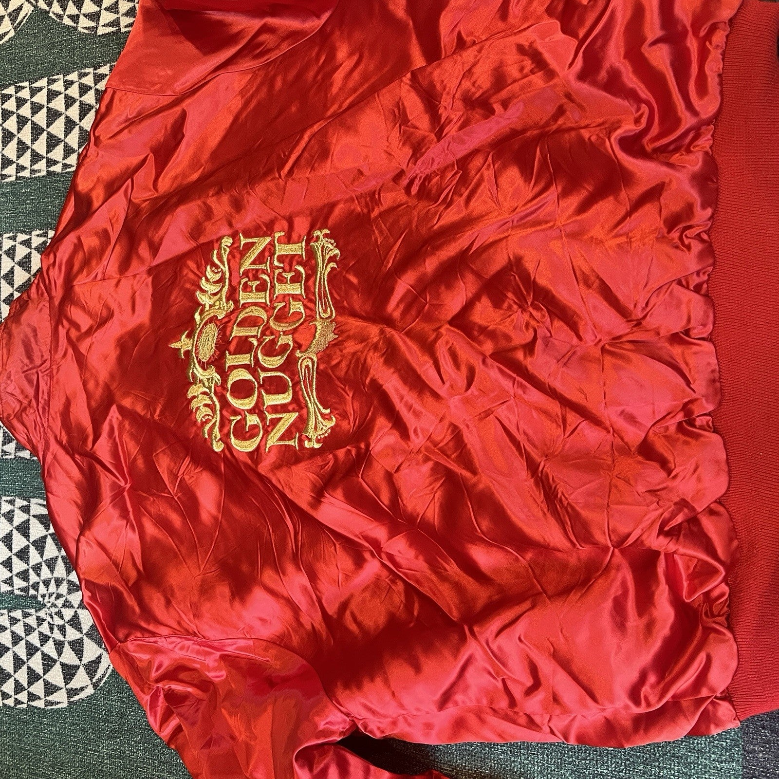 Vintage 1996 Mirage & Golden Nugget Reversible Bomber Jacket Signed