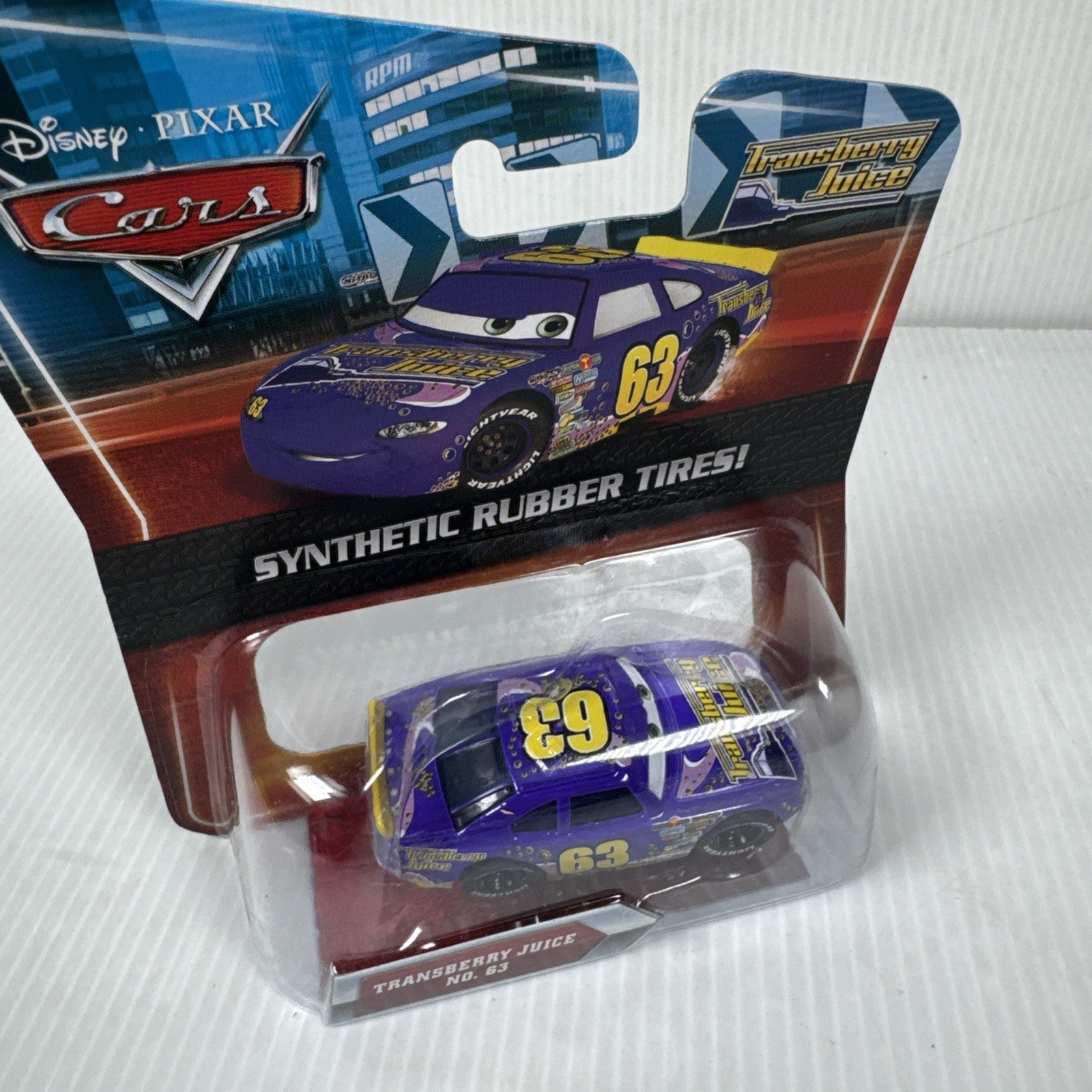 Disney Pixar Cars 2009 Rare Synthetic Rubber Tires Transberry Juice No.63 New
