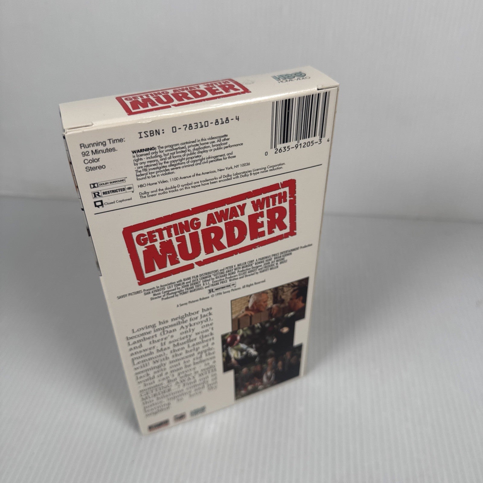 Getting Away With Murder (VHS, 1996) Dan Aykroyd Jack Lemmon Comedy