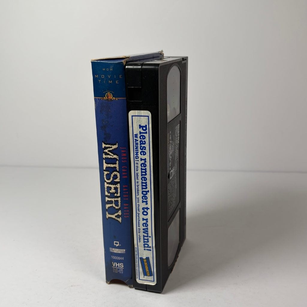 Misery VHS MGM Movie Time Stephen King James Caan Kathy Bates 1990 Horror