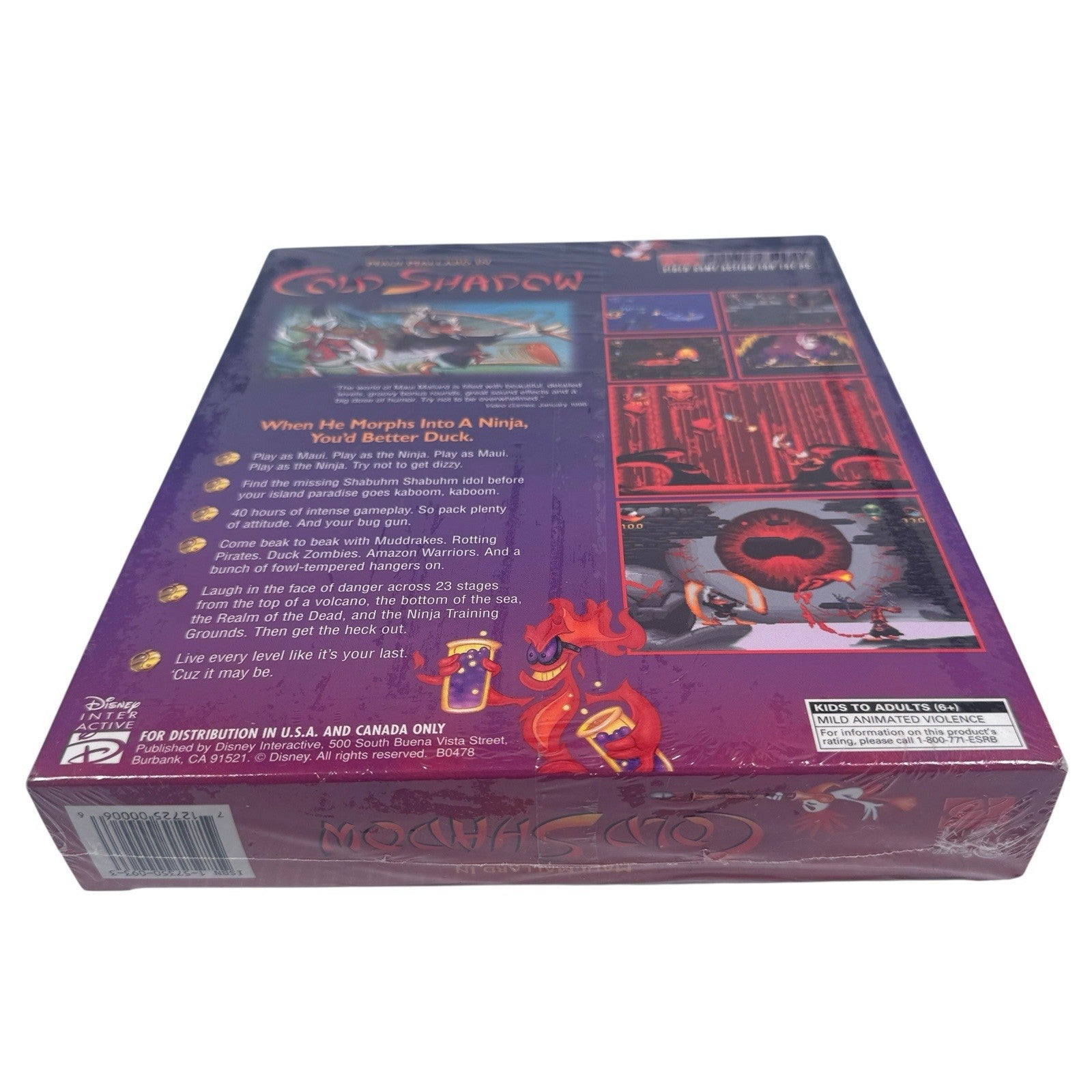 Maui Mallard Cold Shadow PC New Sealed Big Box Computer Game Action Platformer