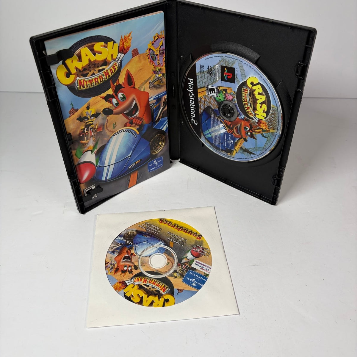 Crash Nitro Kart - PlayStation 2 PS2 CIB w/ Bonus Music CD Soundtrack Racing