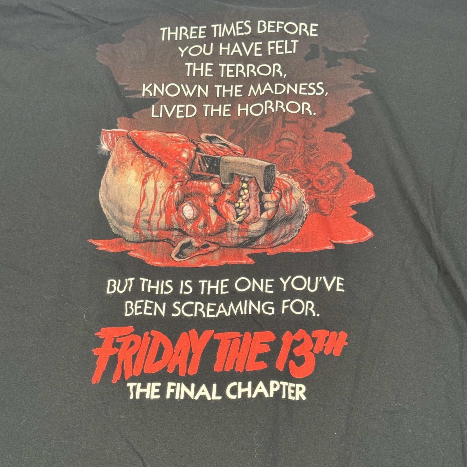 Friday the 13th Shirt Mens 3XL The Final Chapter Horror Fright Rags Limited Ed