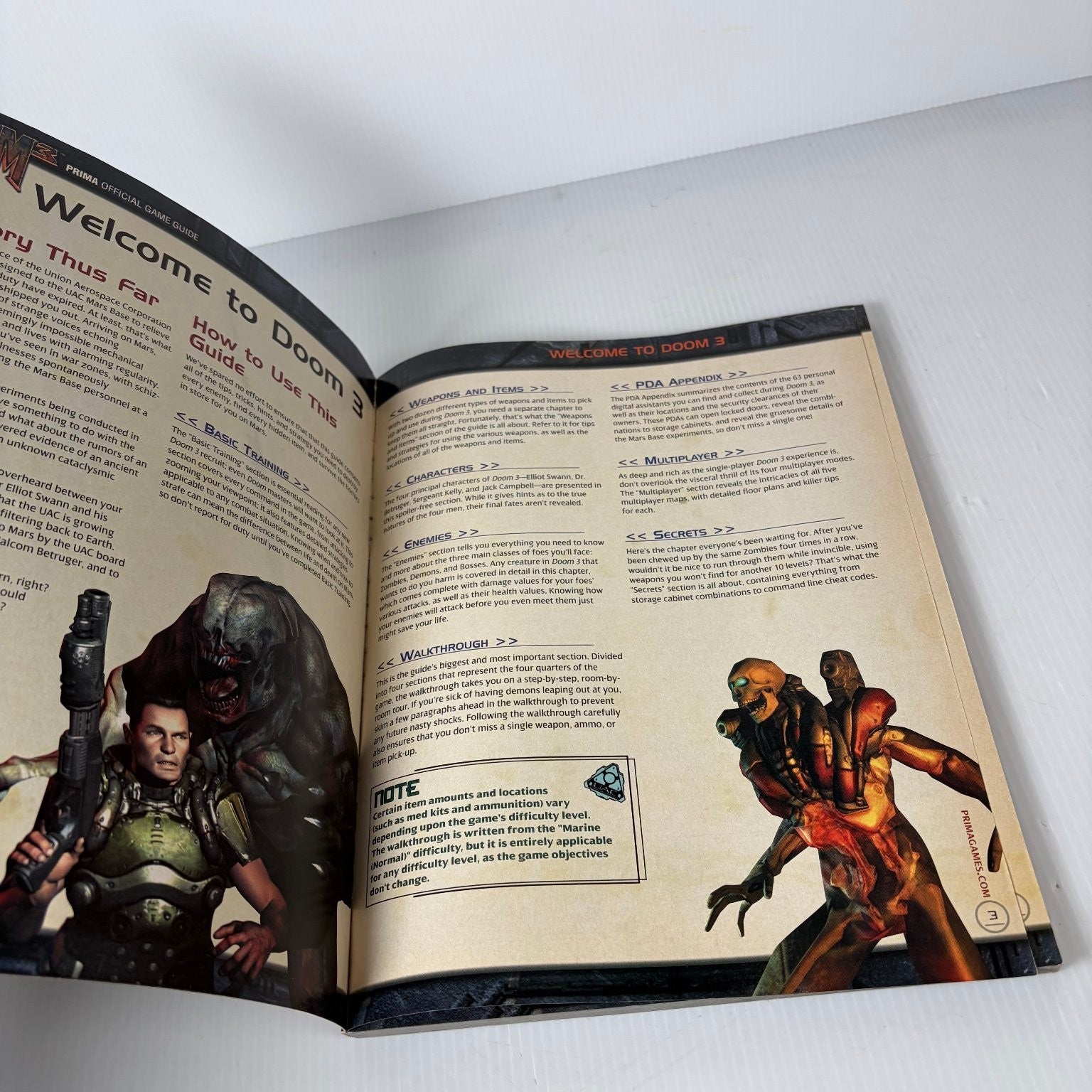 DOOM 3 PC Official Strategy Guide Prima Games Walkthrough Maps Secrets