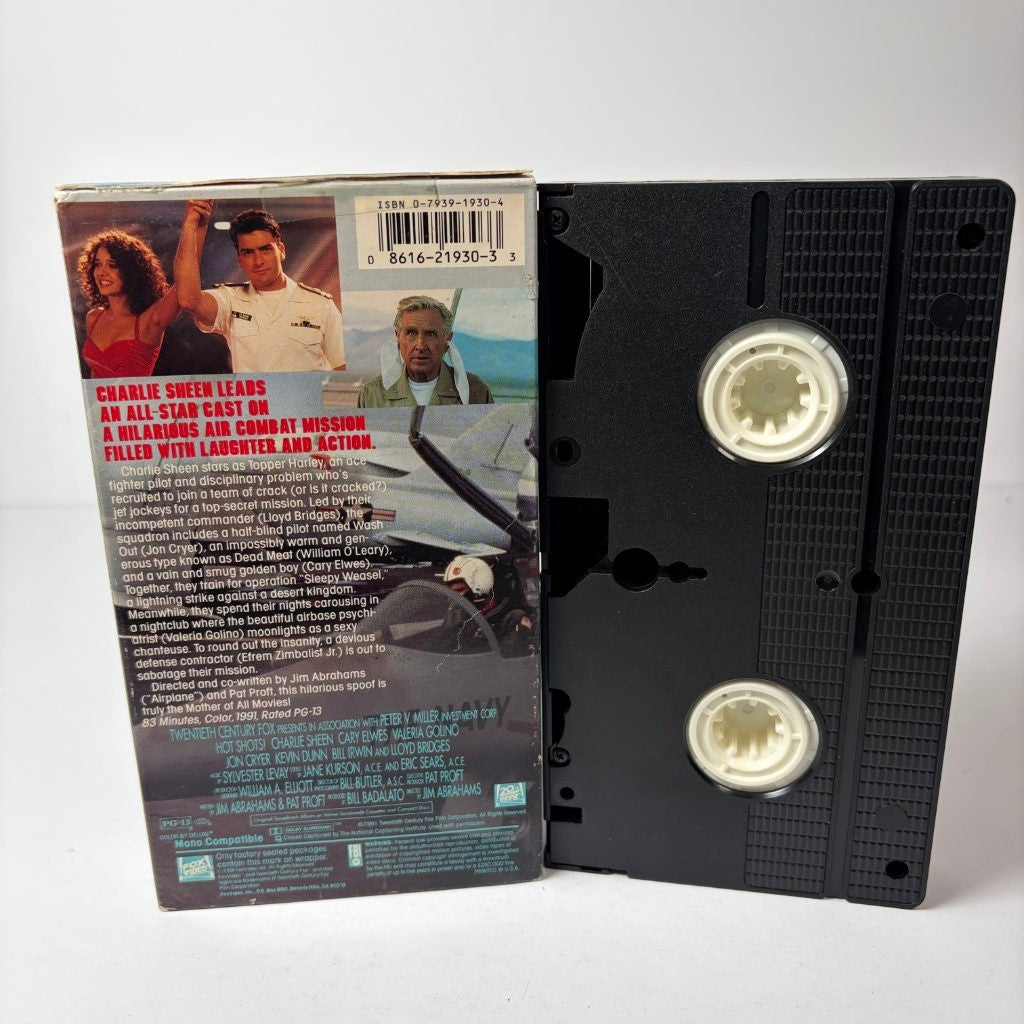 Hot Shots! VHS 1991 Charlie Sheen Lloyd Bridges Fox Video Comedy PG-13